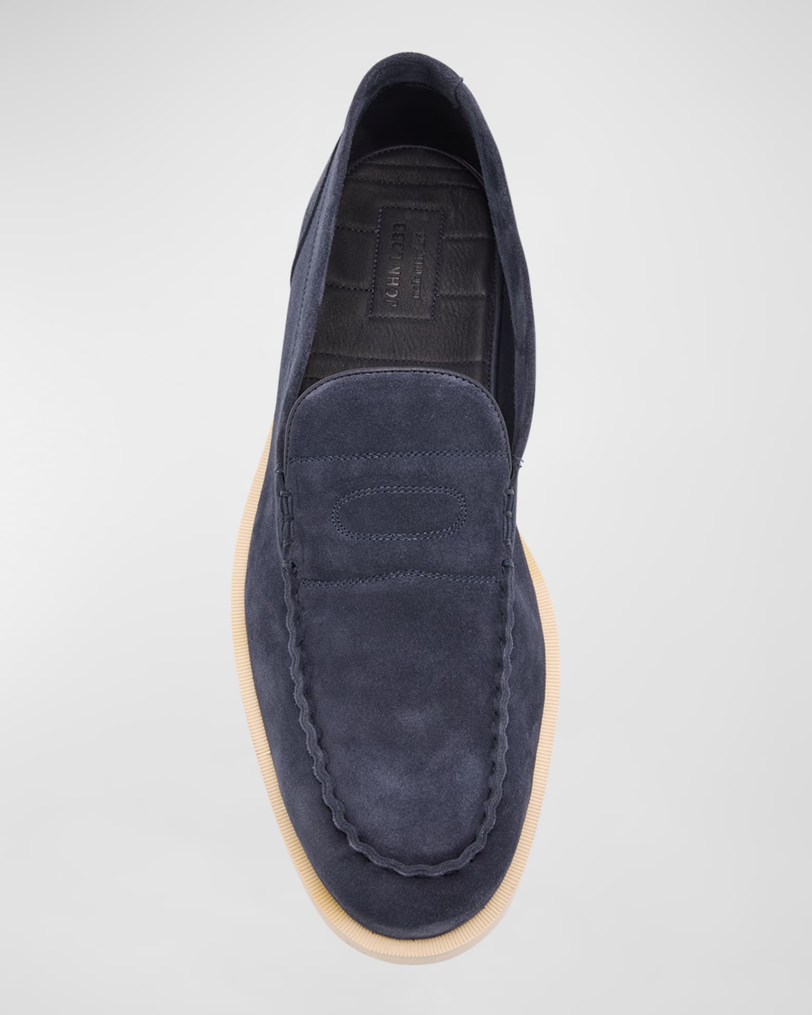 John Lobb Men's Pace Suede Penny Loafers | Neiman Marcus