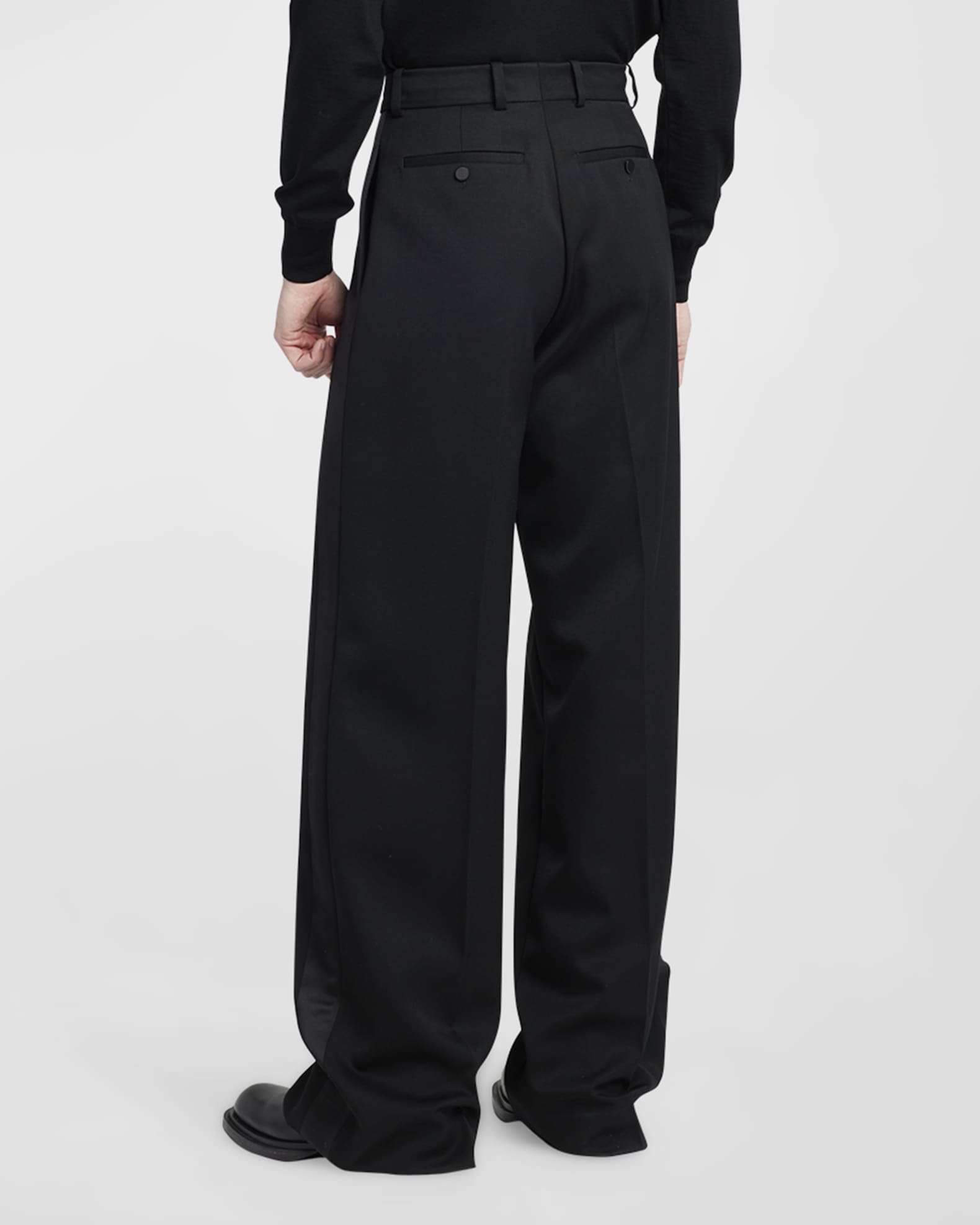 Men s 2 Pleat Baggy Wool Trousers