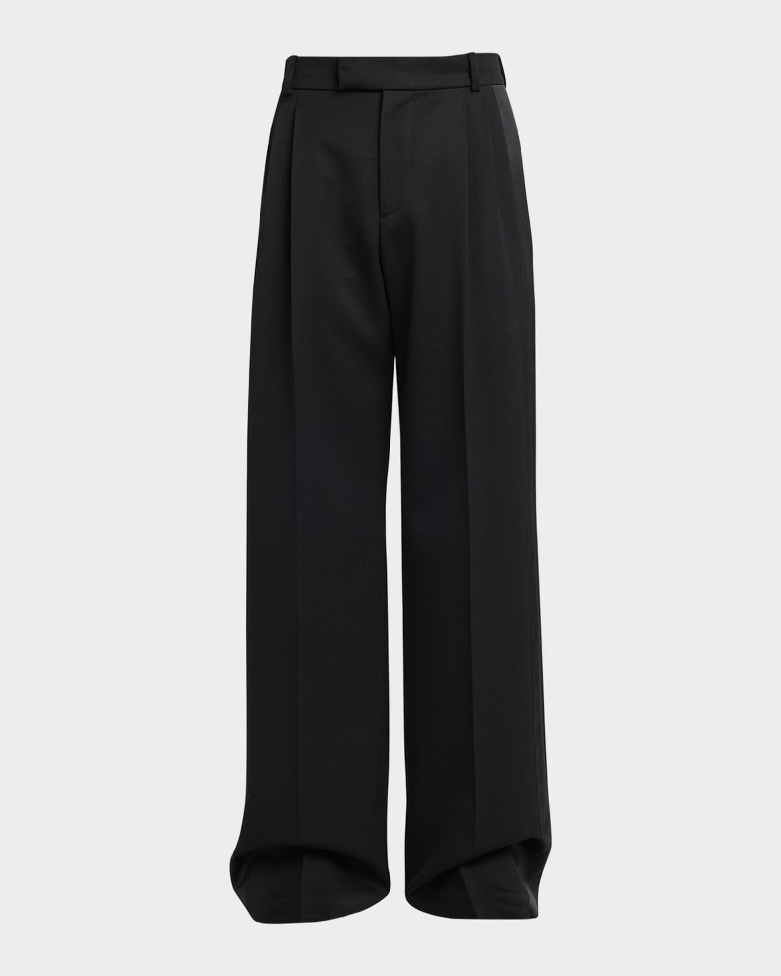 Alexander McQueen Baggy Tailored Wool Dress Pants in Black for Men