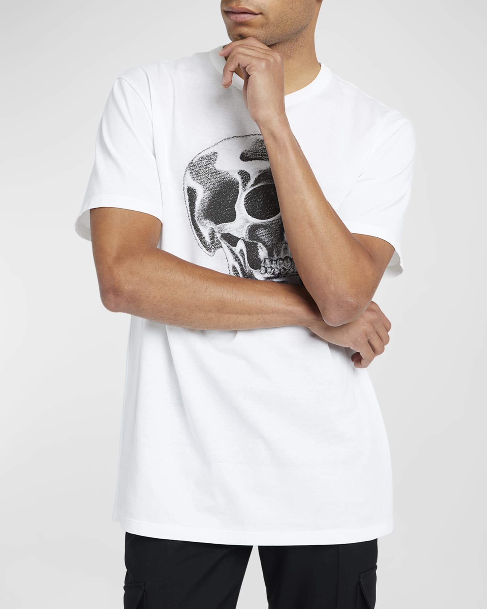 Alexander McQueen skull-print hoodie - White