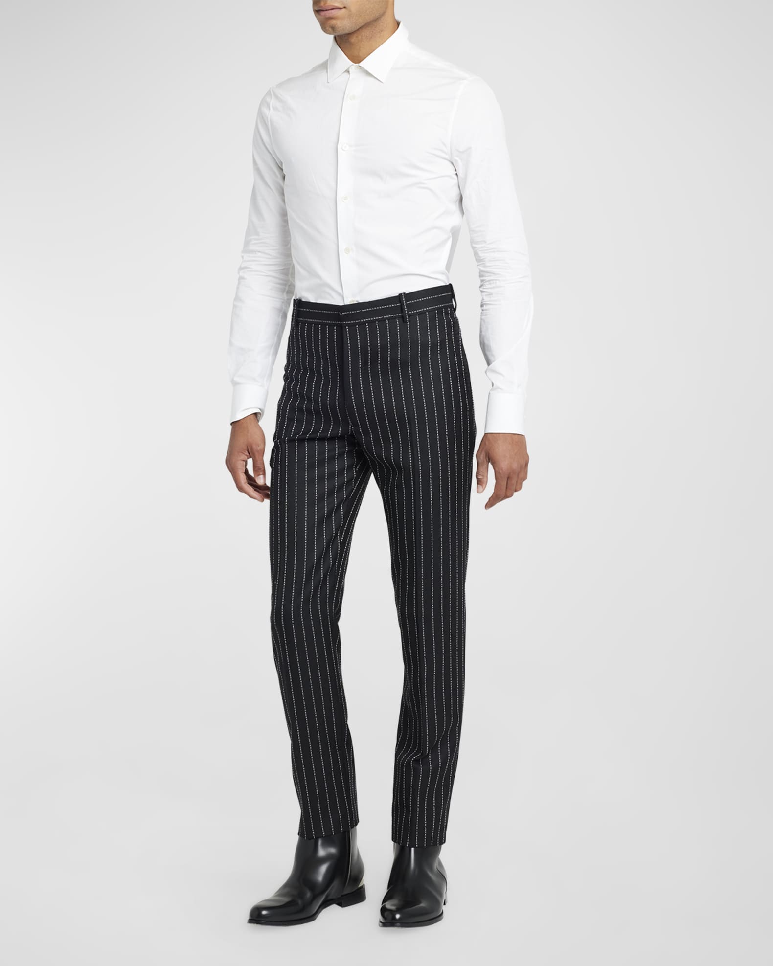 Pinstripe cigarette pants cheap