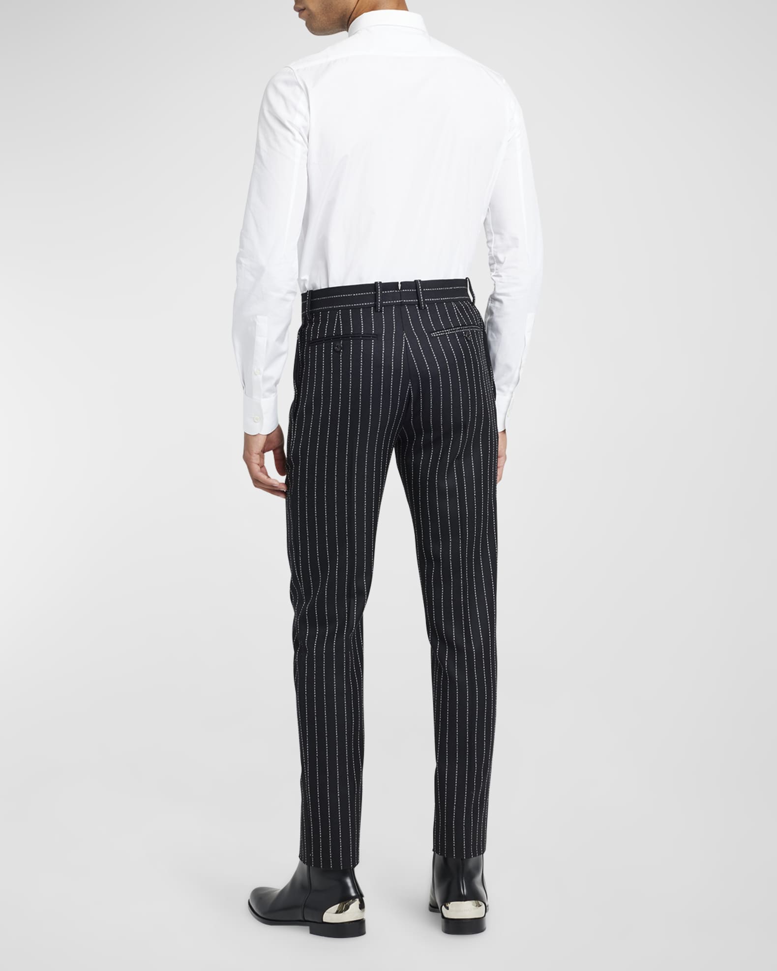 Petite pinstripe sales cigarette trousers