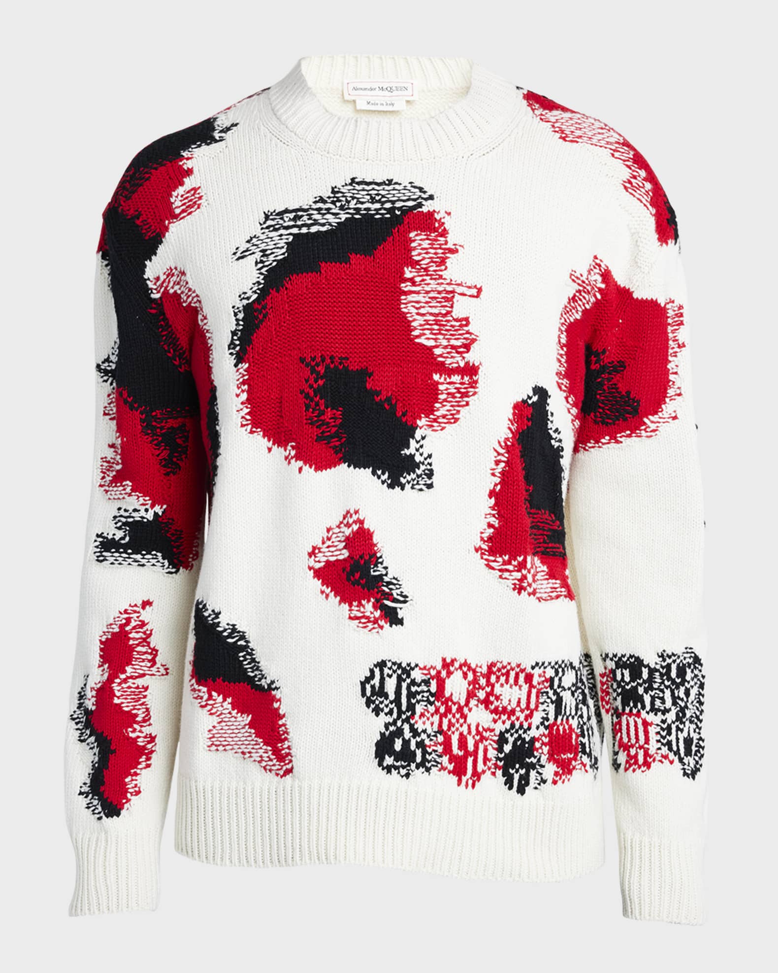 Men's intarsia sweater top