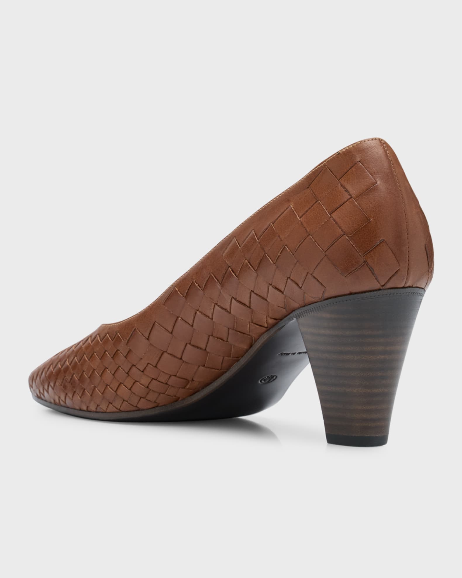 Woven leather heels cheap