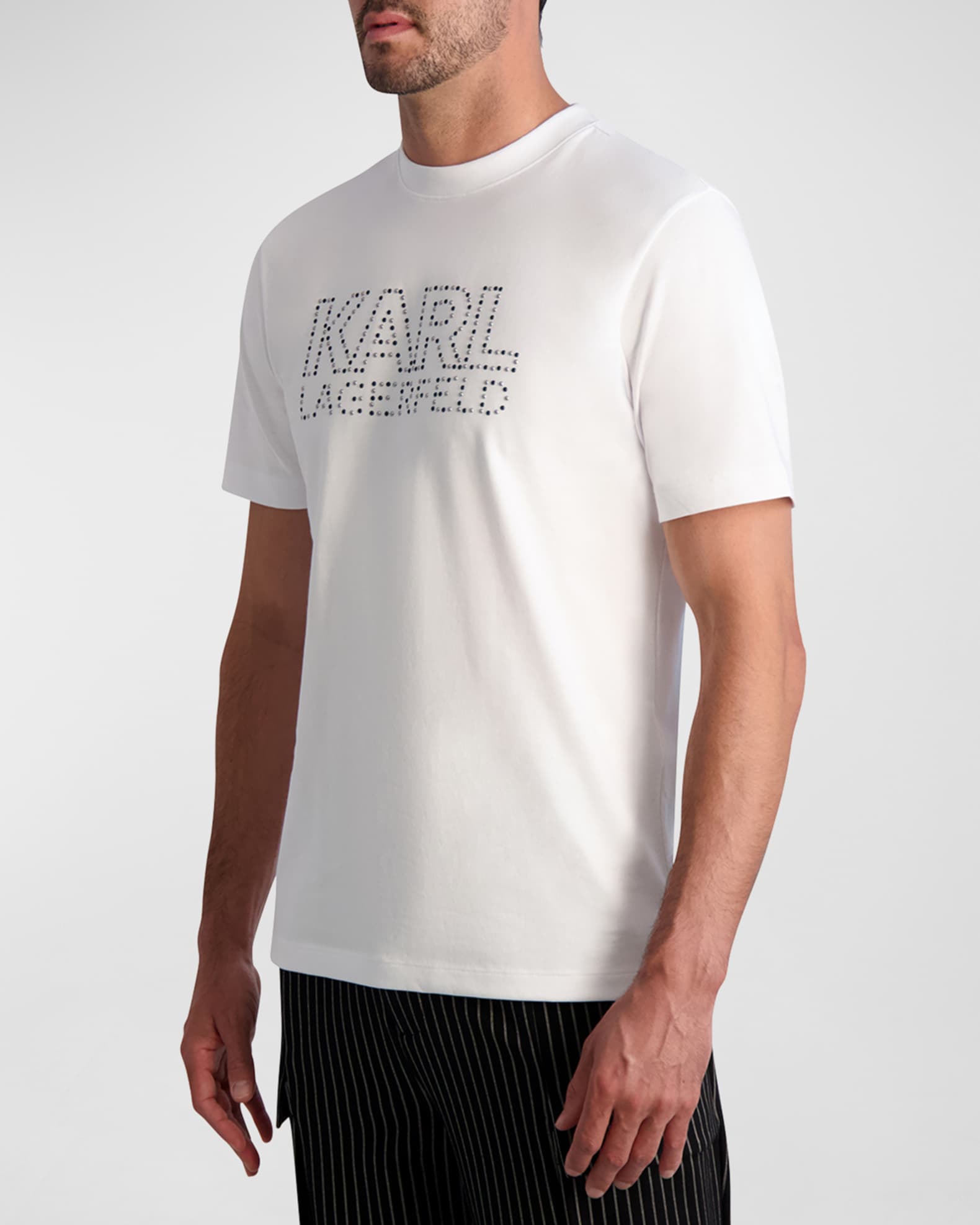 Karl Lagerfeld Paris White Label Men's Nail Head Logo TShirt Neiman