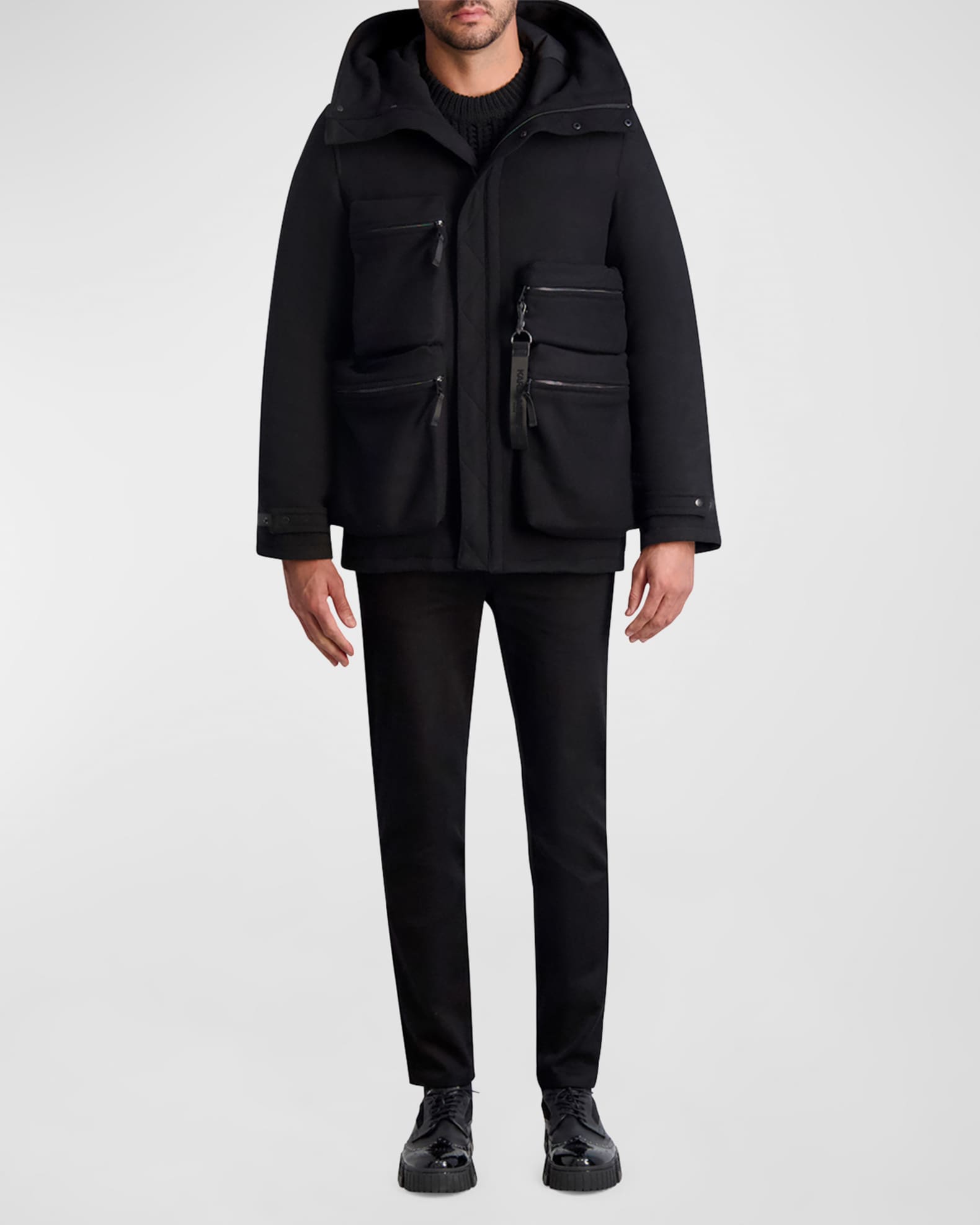 Karl lagerfeld military coat best sale