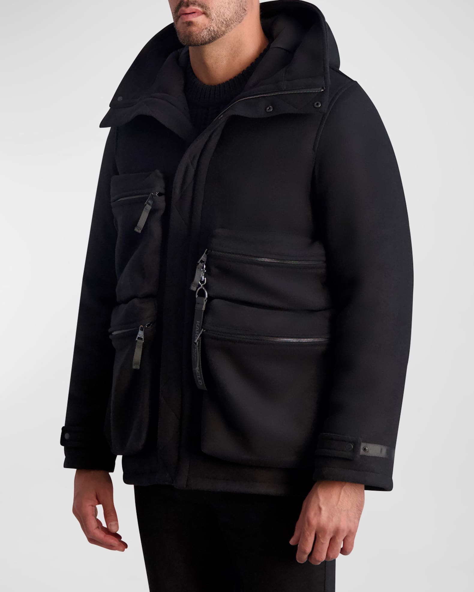 Karl lagerfeld military coat clearance