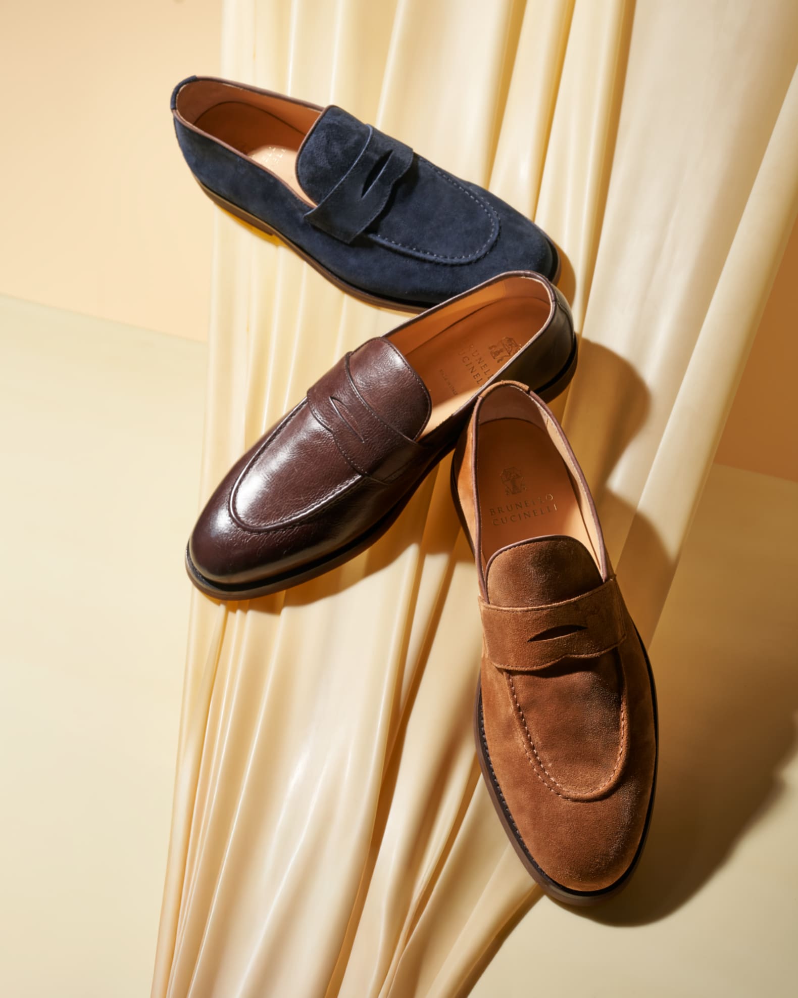 Brunello Cucinelli Men's Leather Penny Loafers | Neiman Marcus
