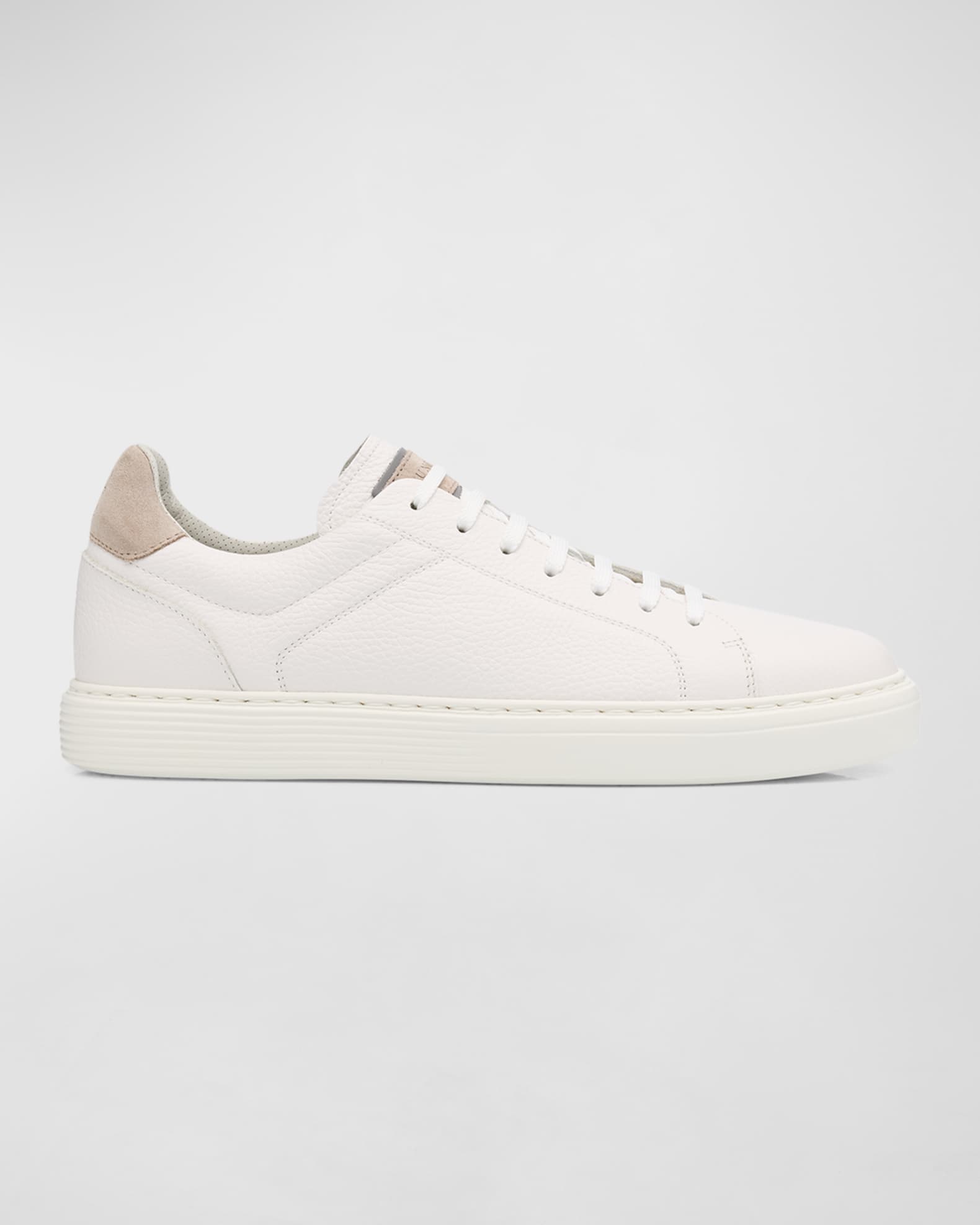 Men's Grained Calfskin Low-Top Sneakers 0