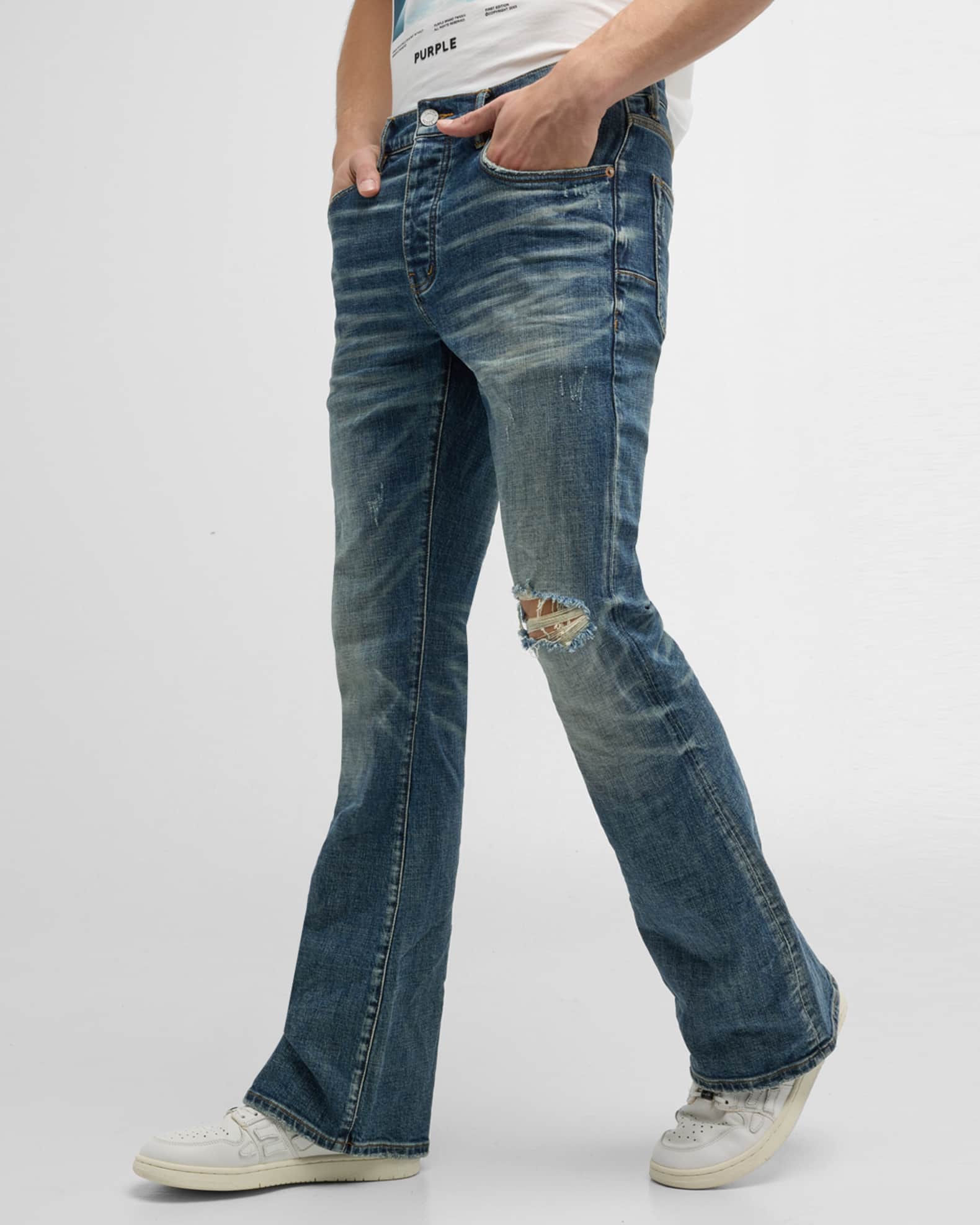 PURPLE Men's 1 Year Fade Flare Jeans | Neiman Marcus