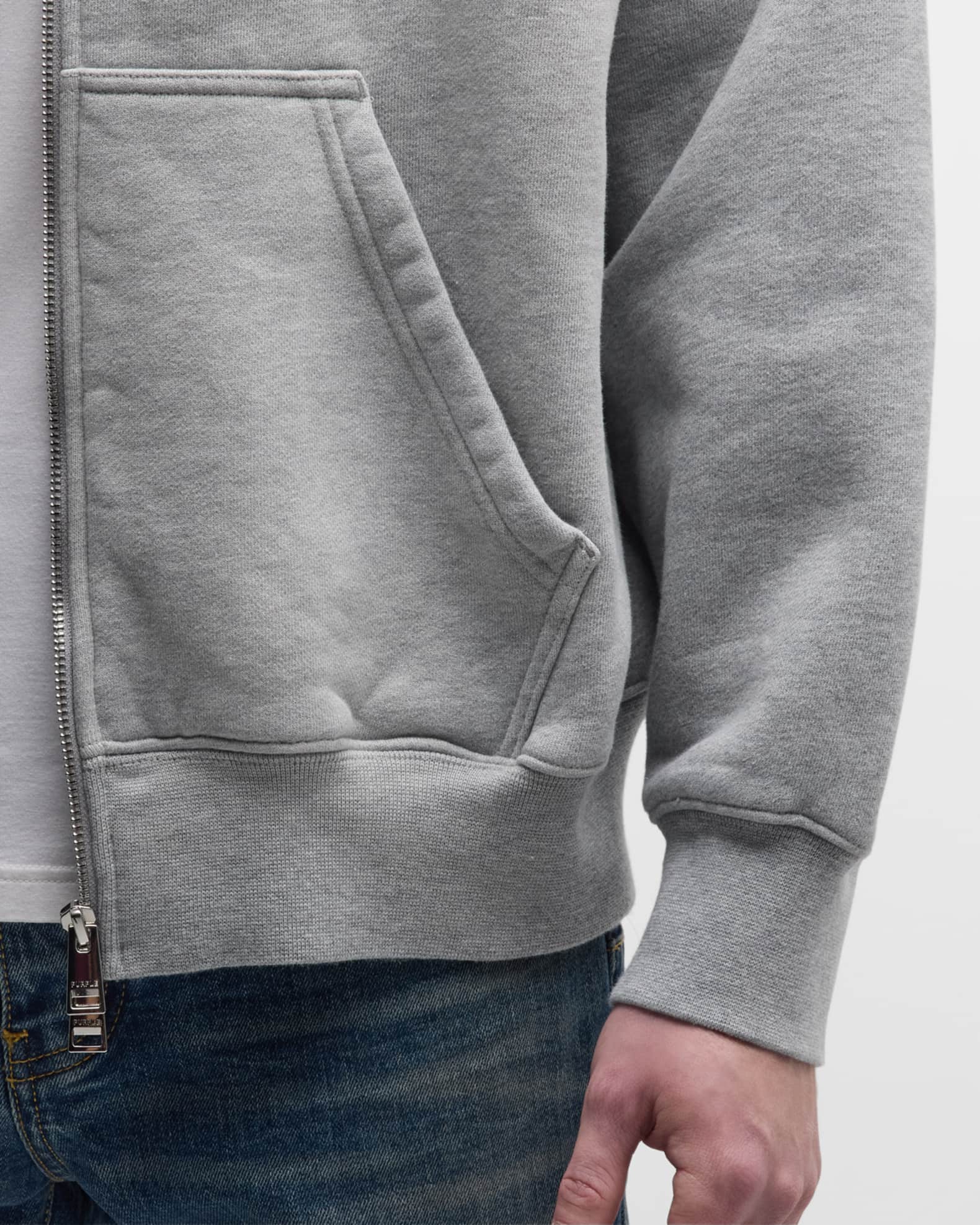Copper Prairie Petals Blue Men's Long Sleeve Fleece Hoodie main image 1