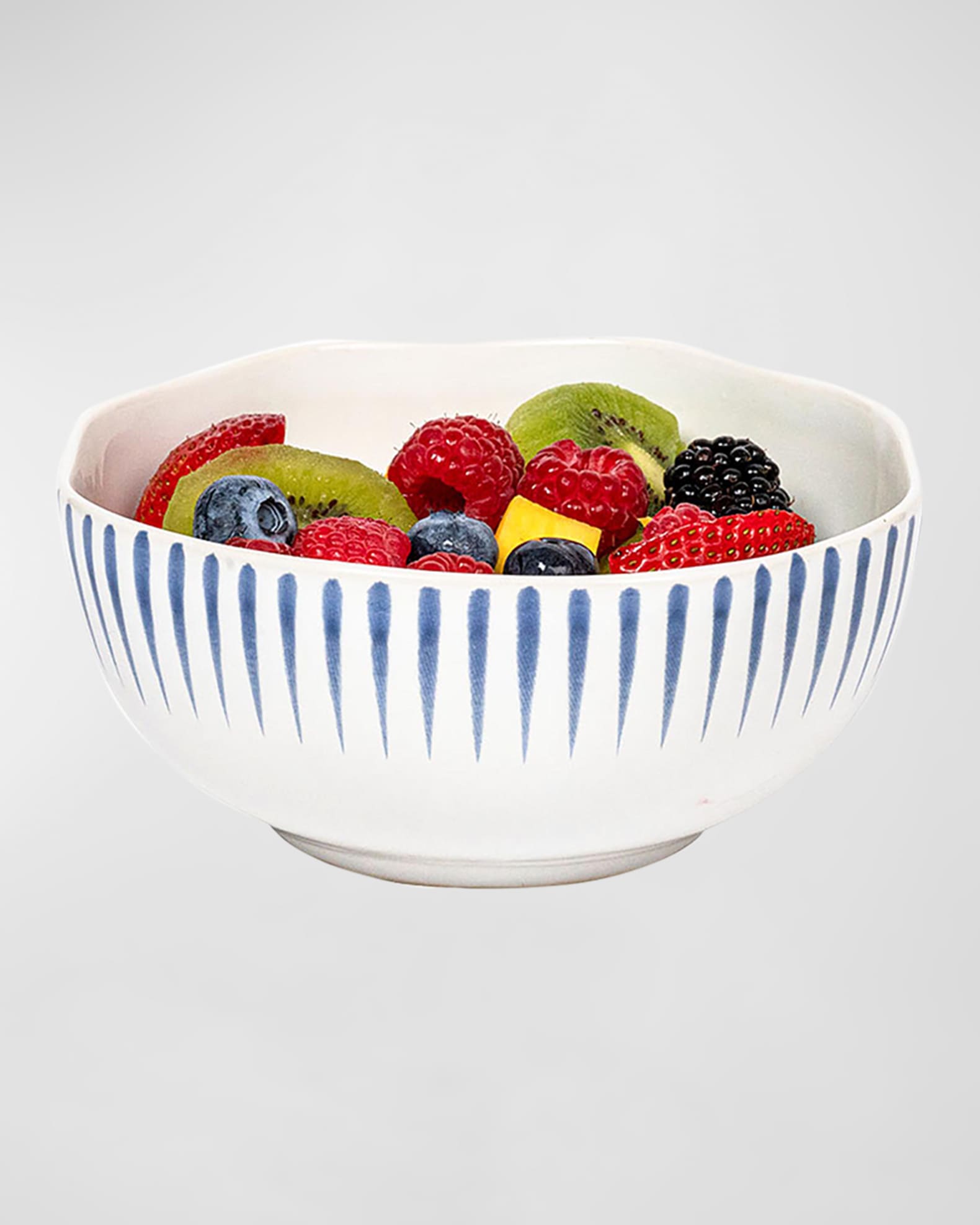 Sitio Stripe Delft Blue Cereal/Ice Cream Bowl  1