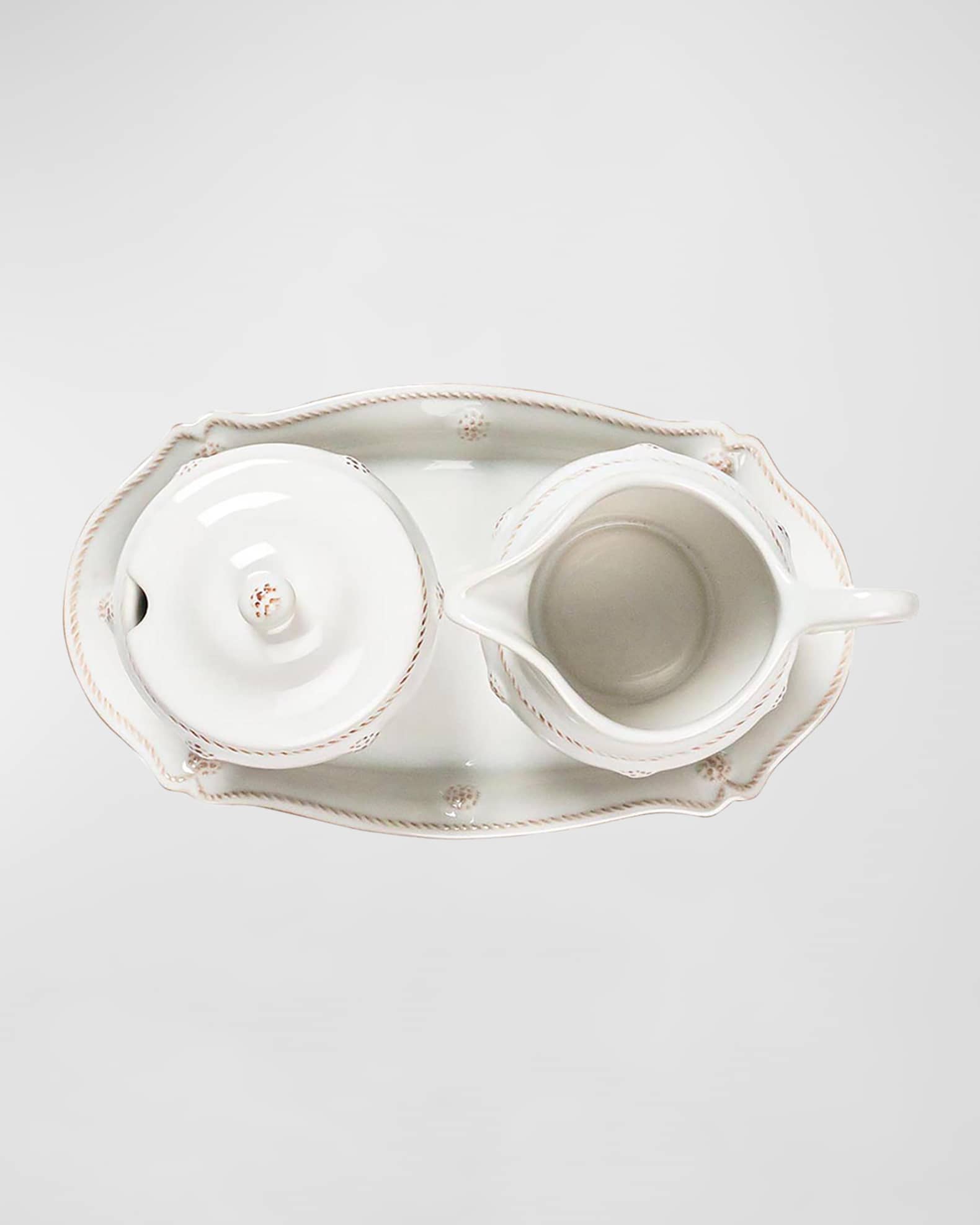 Berry & Thread Whitewash 3-Piece Sugar and Creamer Set  1