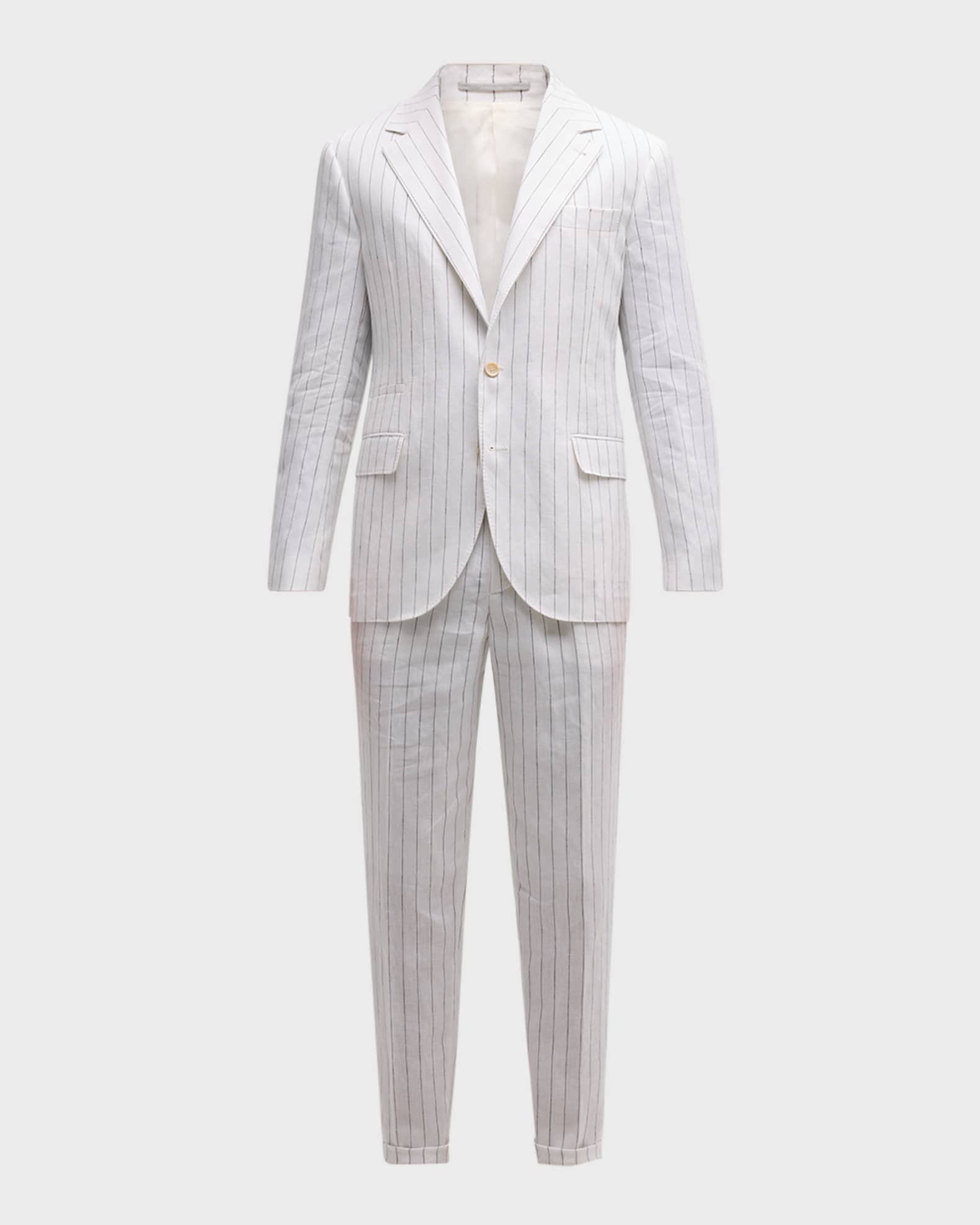 Brunello Cucinelli sequinned silk single-breasted suit - Neutrals