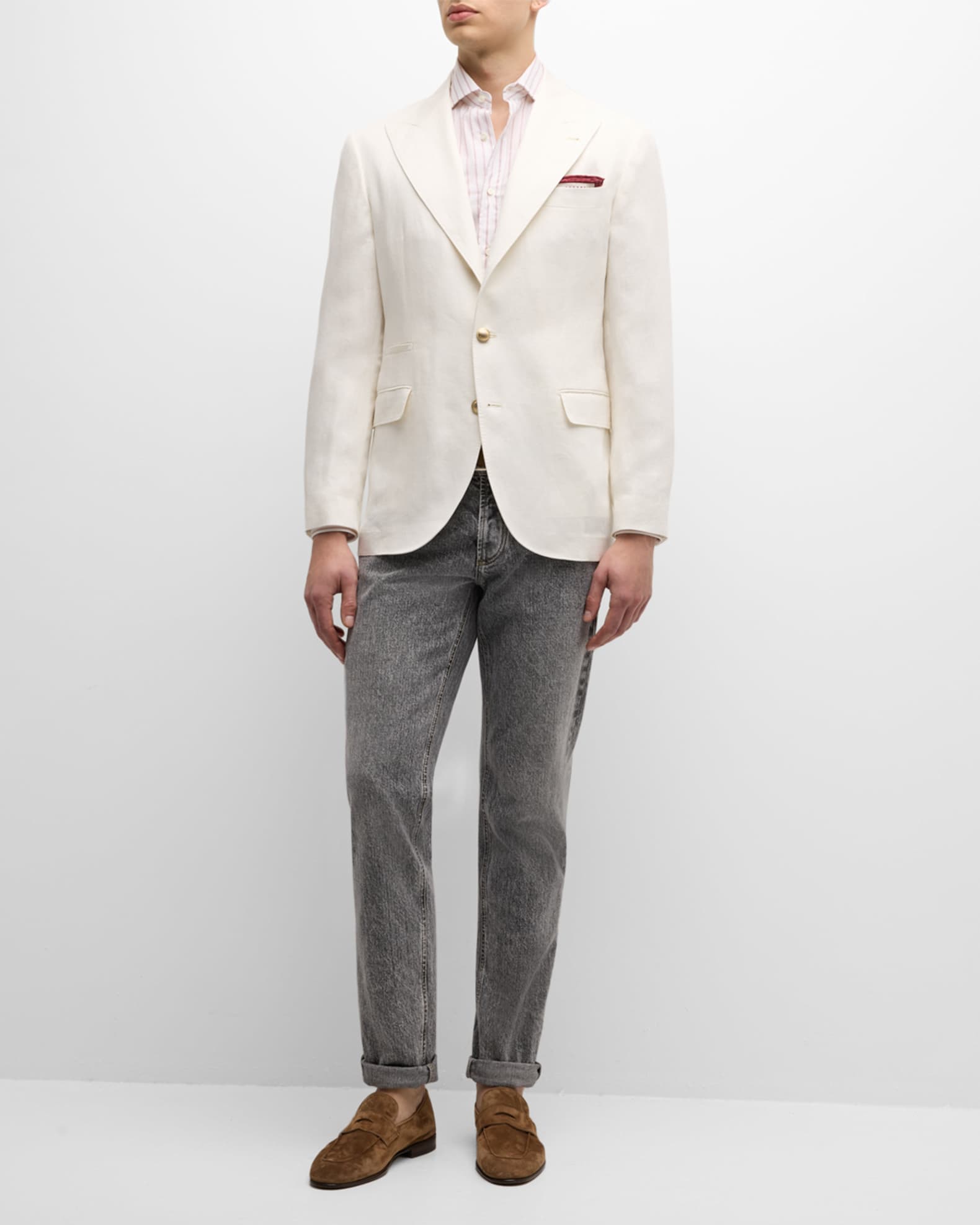 Brunello Cucinelli Men's Exclusive Linen Sport Jacket | Neiman Marcus