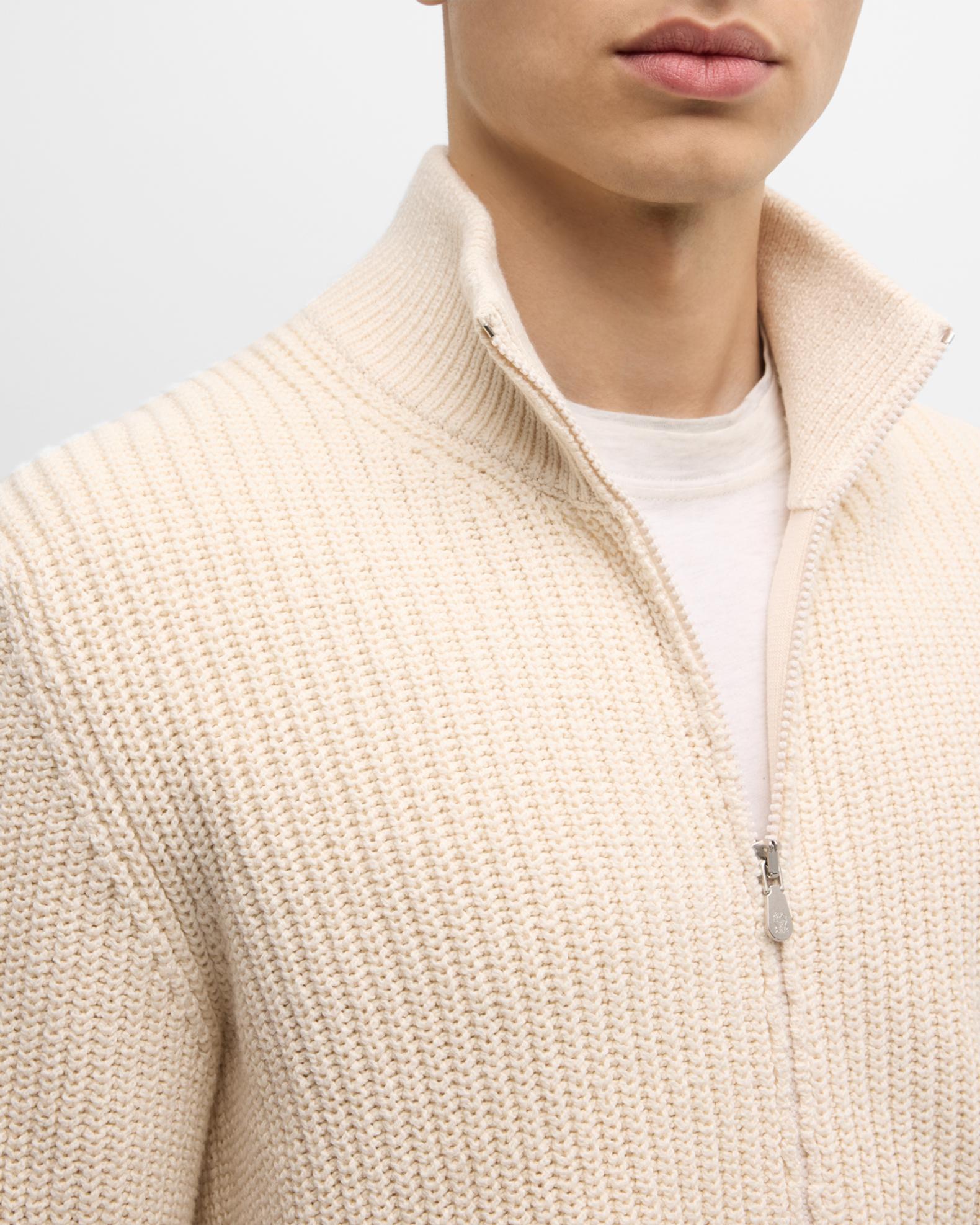 Pull Brunello Cucinelli Homme 100% Coton, Taille IT 46 (S), Col V Rouge - Occasion Très Bon état