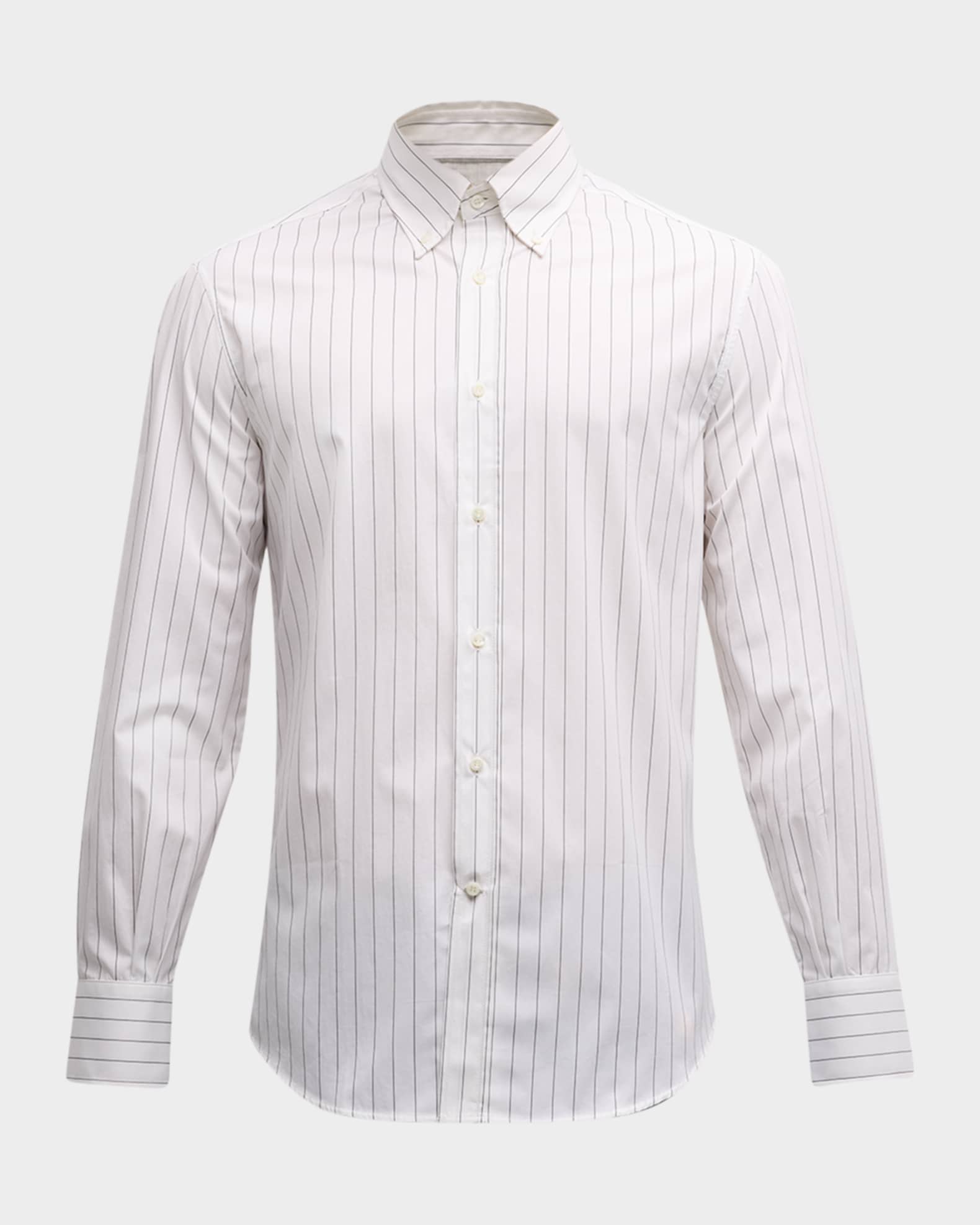 Gray & Silver Pinstripe Button Down (S)
