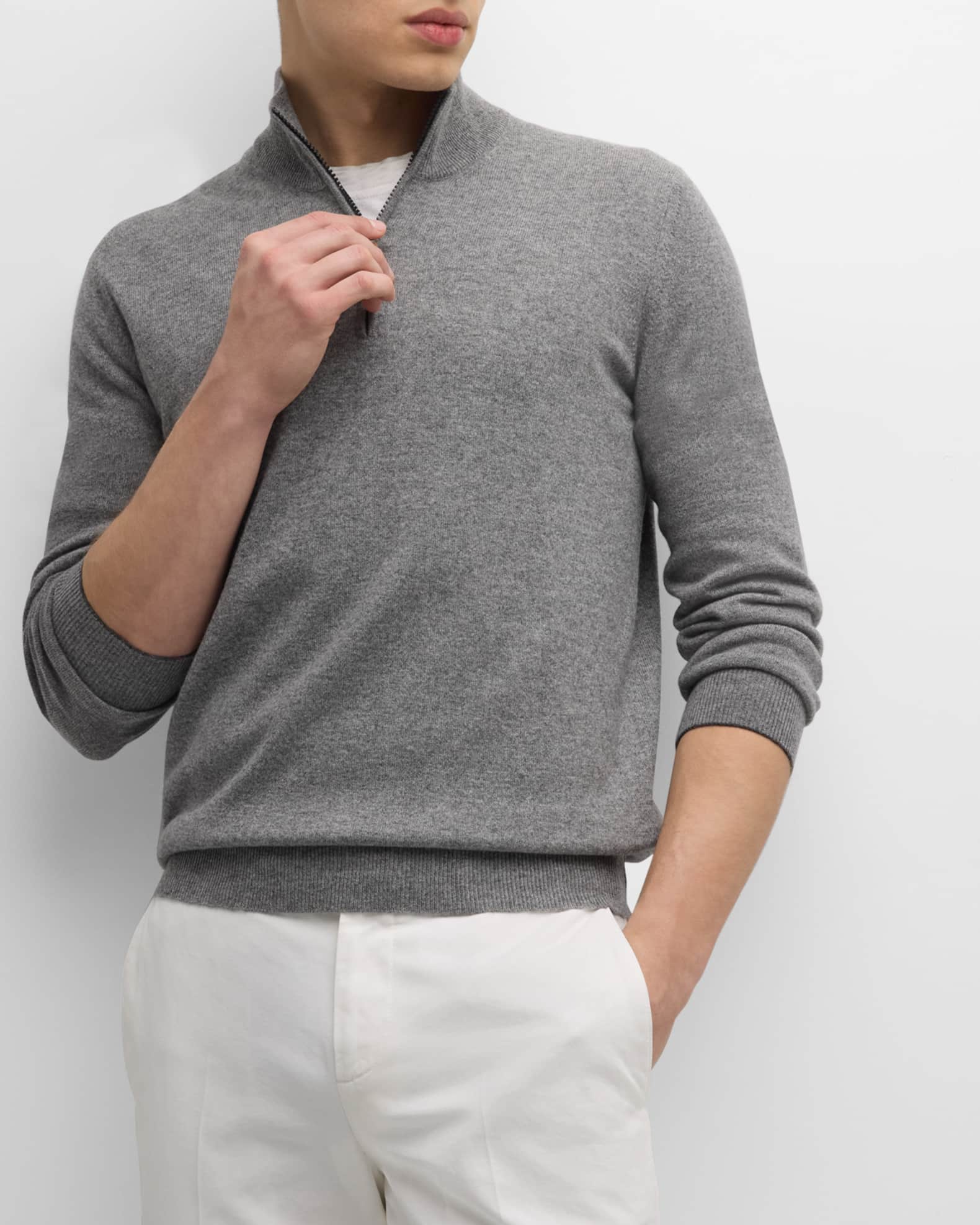 【日本製】 Brunello Sweater Quarter-Zip Cashmere Men's Cucinelli パンツ