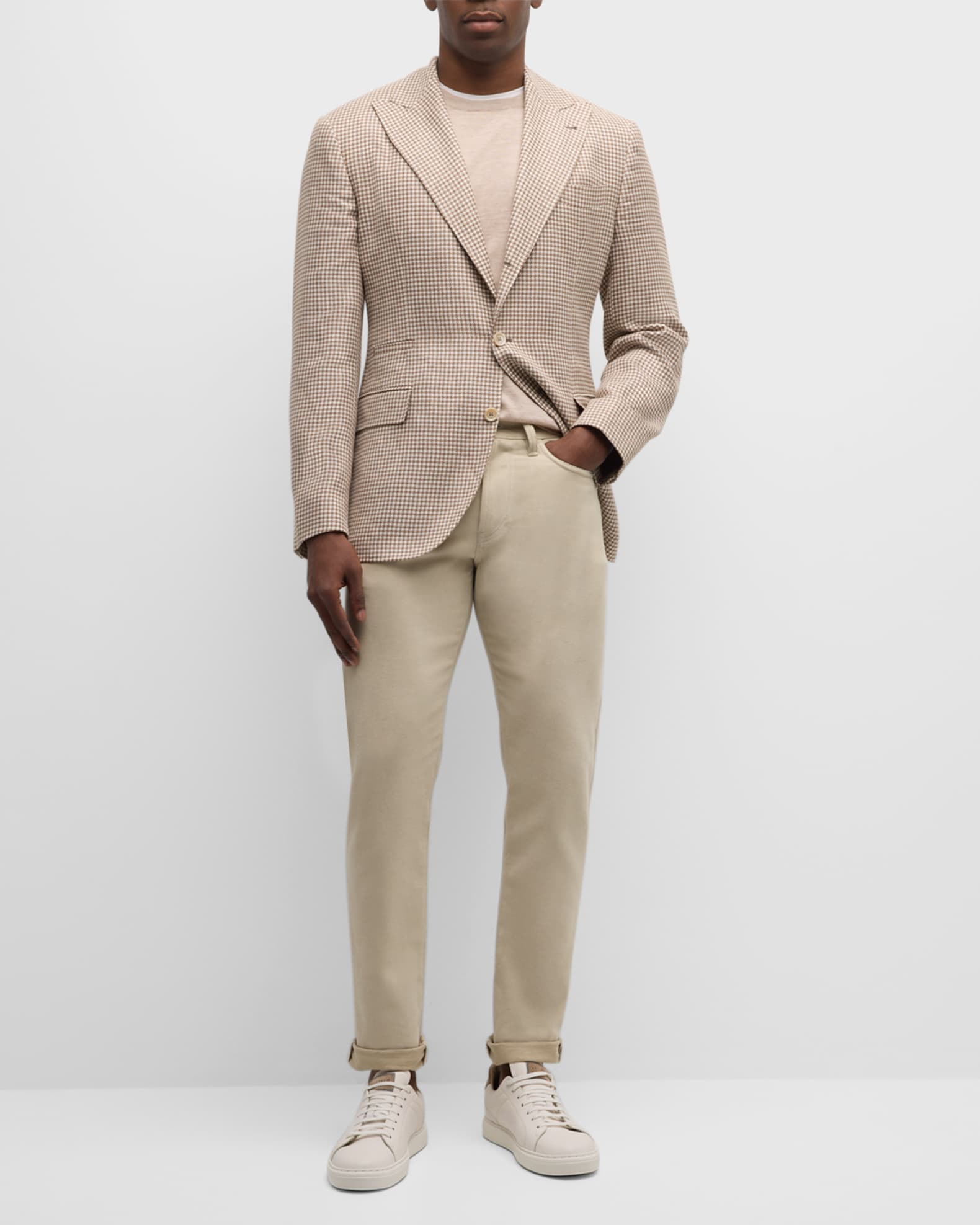 Men s Houndstooth Two Button Sport Coat