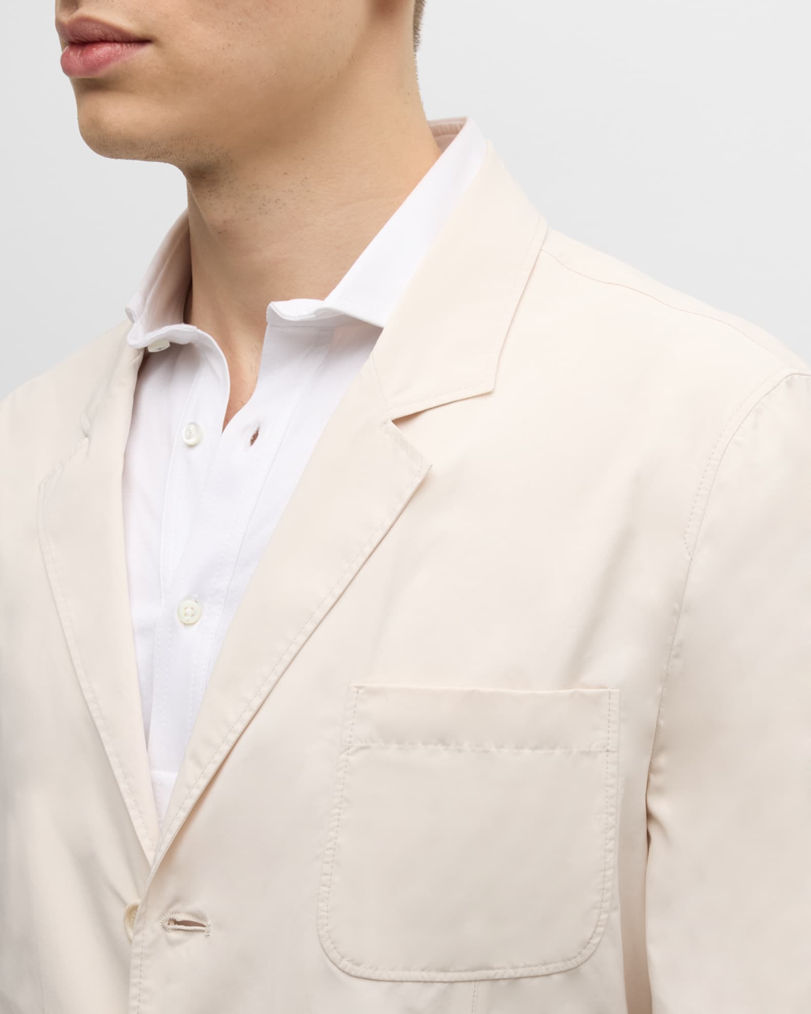 ジャケット BRUNELLO CUCINELLI Single-breasted blazer White MH1267332 Brunello Cucinelli Single-Breasted Blazer - White