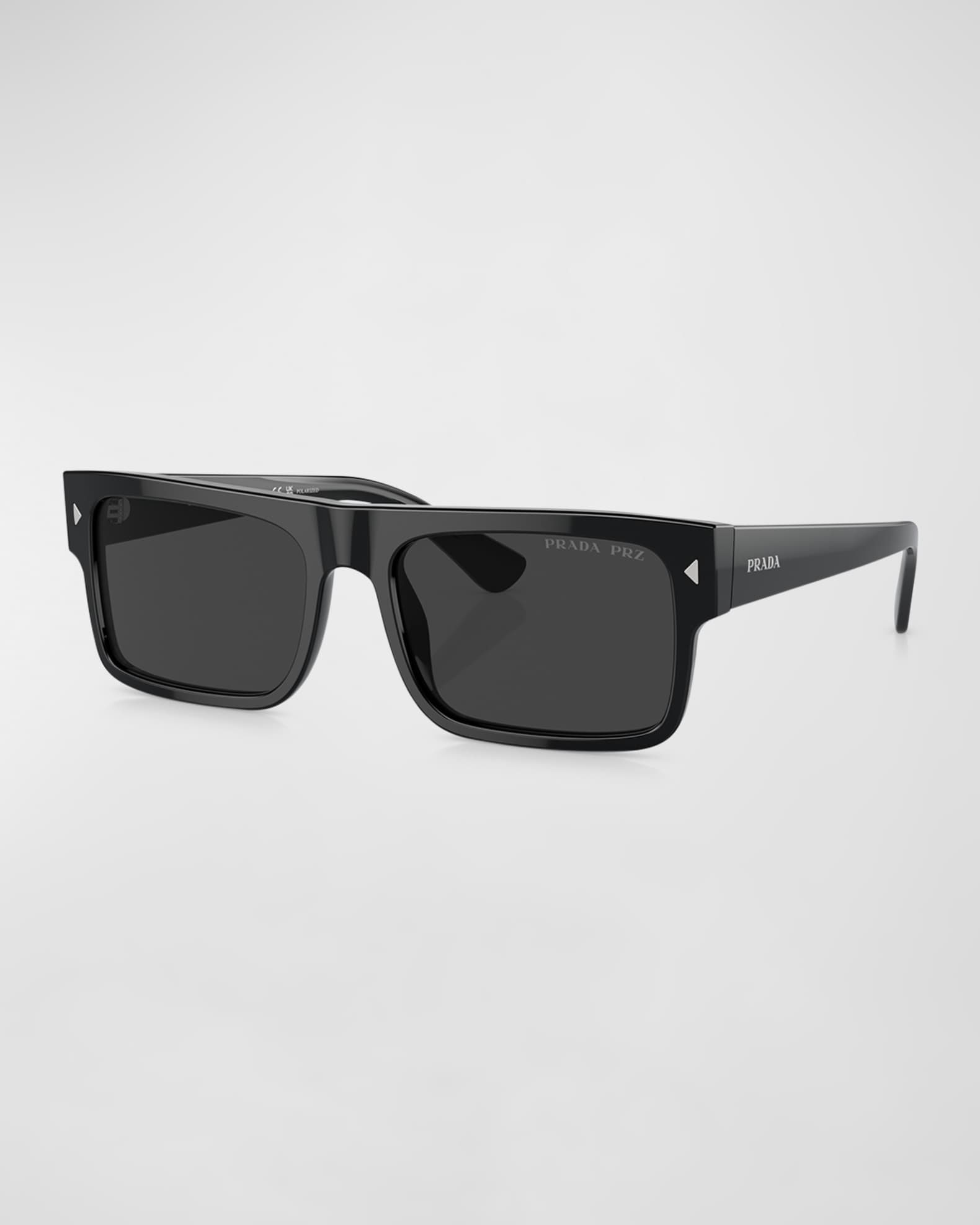 Prada Men s Acetate Rectangle Sunglasses Neiman Marcus