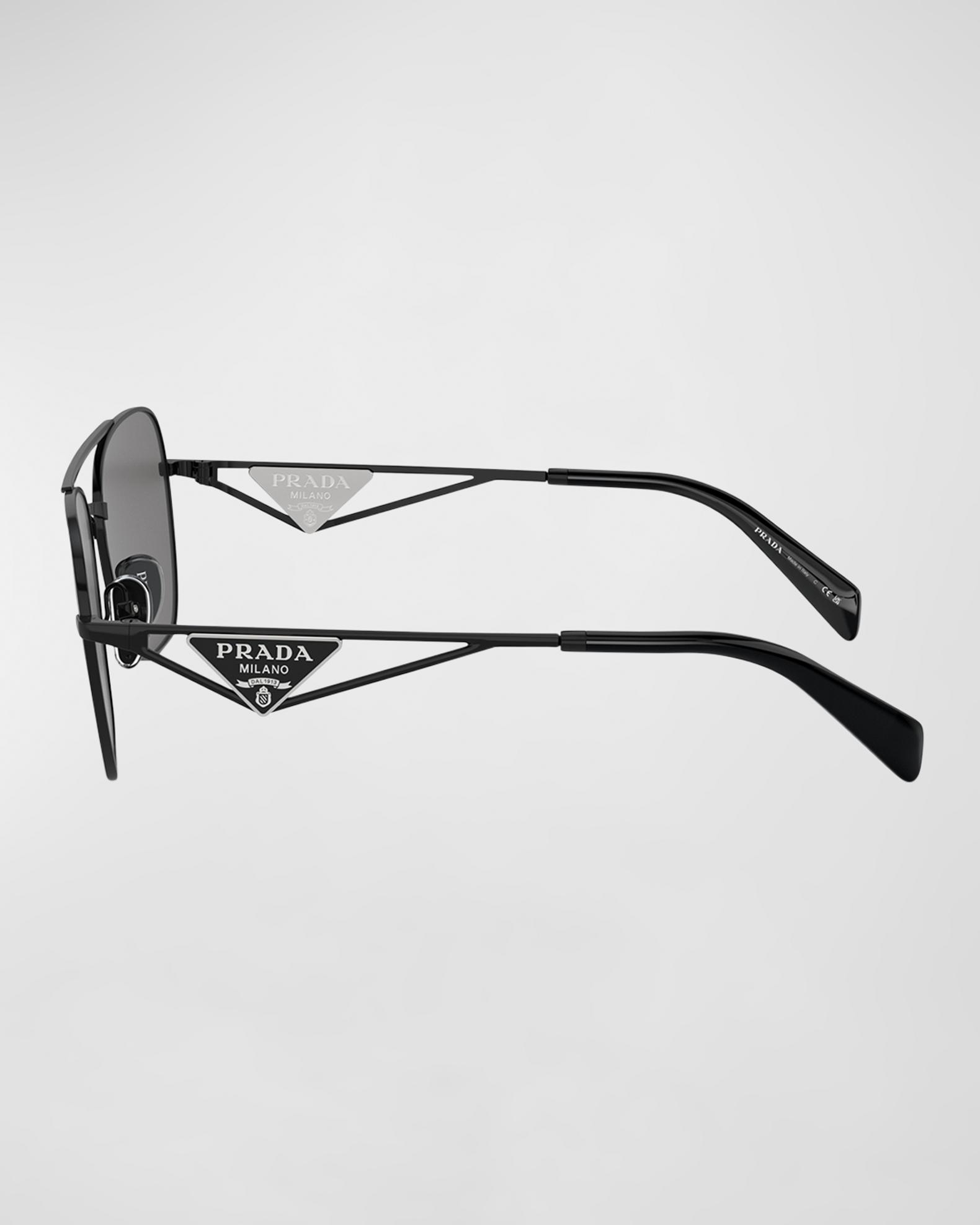 Prada Classic Black Aviator Sunglasses Prada Aviator Sunglasses SPR 70V Black 1178094 – FASHIONPHILE main image 2