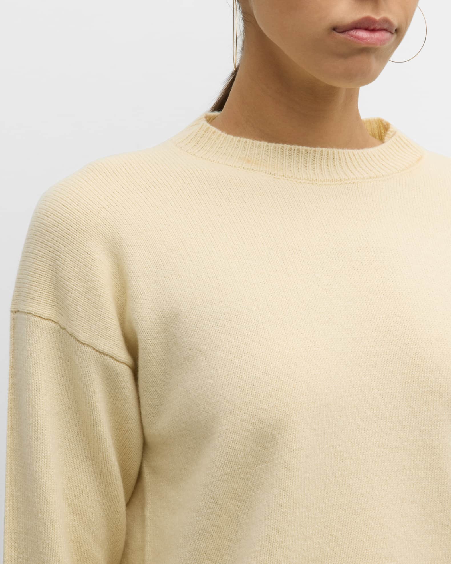 Jil Sander Women Black Cashmere Blend Oversize Sweater