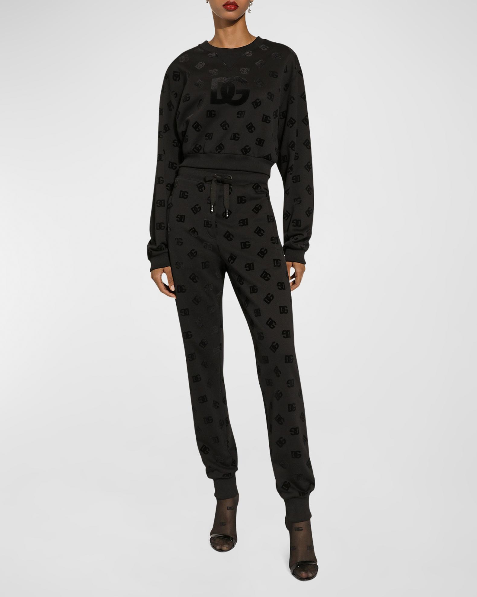 Pantalon Jogger Doré Métallique Dolce & Gabbana - Taille S/IT40 - Logo Pailletté - Neuf Avec étiquettes