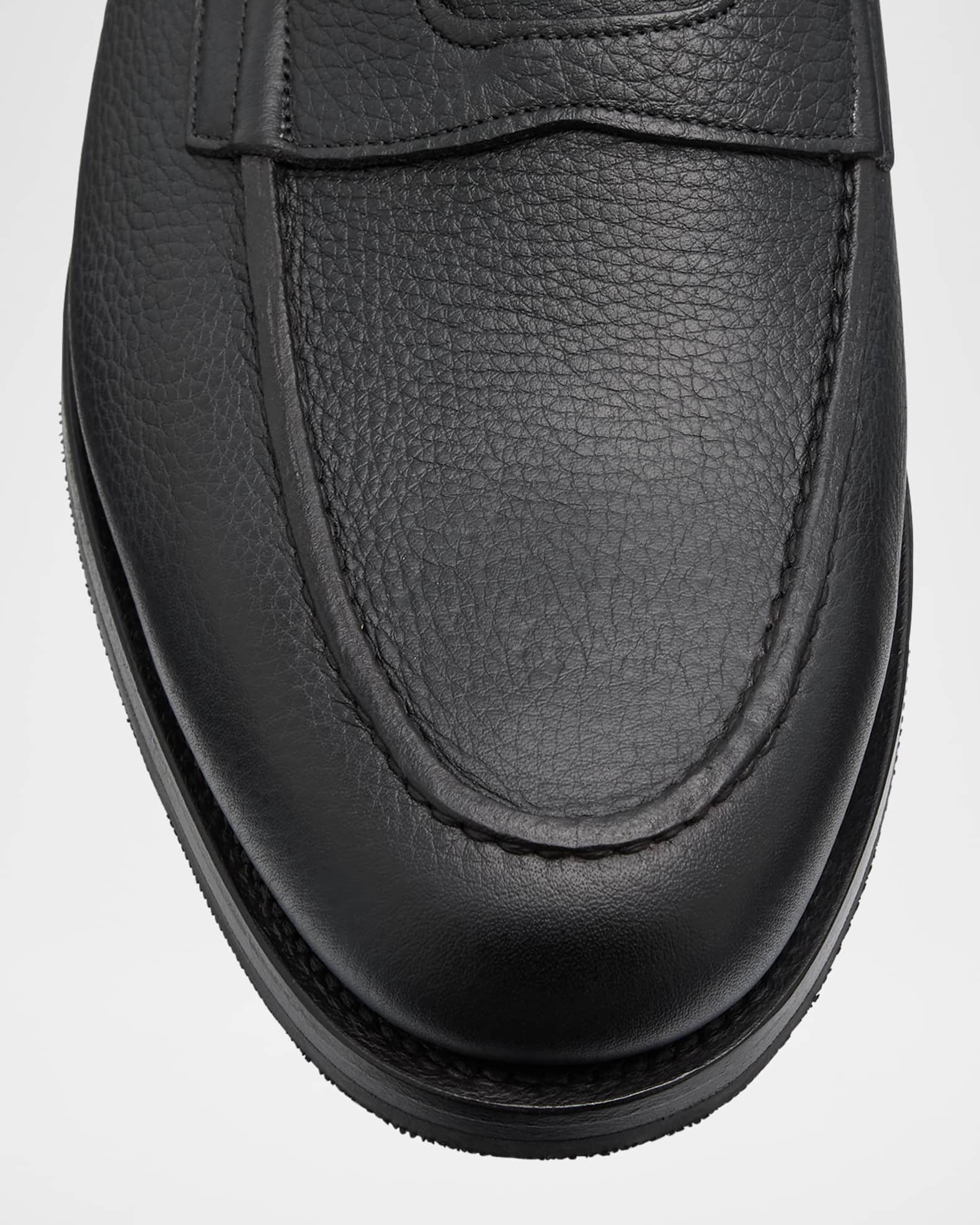 John Lobb Men's Lopez Soft Grained Leather Penny Loafers | Neiman