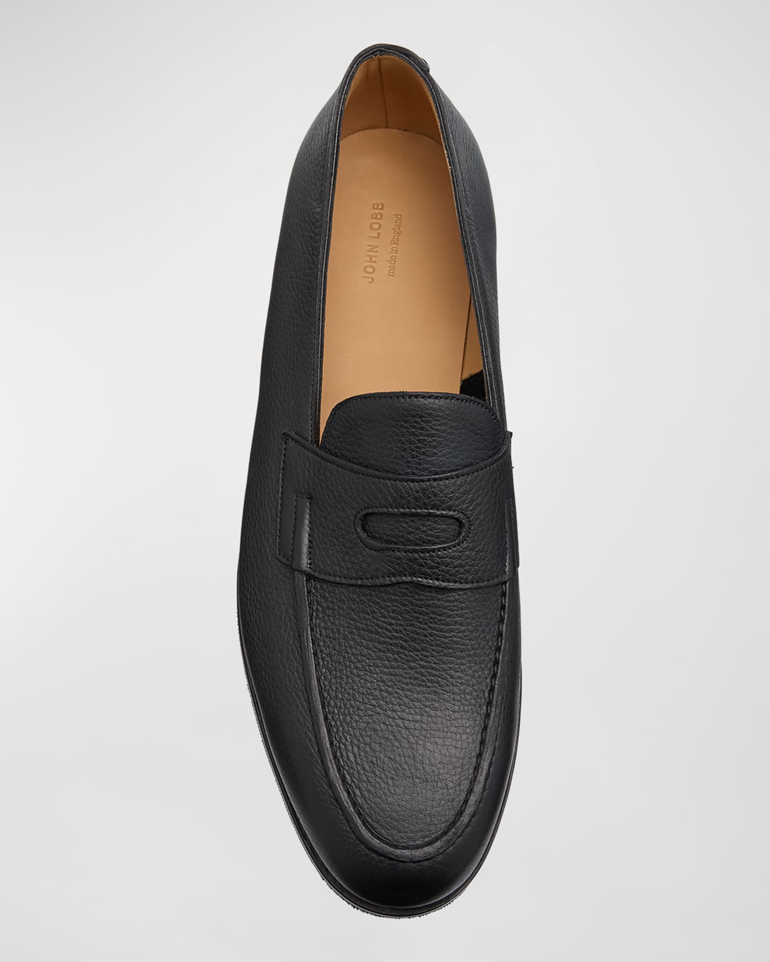 ドレスシューズ・革靴・ビジネスシューズ John Lobb Black Leather Lopez Loafers Mens Luxury Shoes | Lopez Oval | John Lobb Seasonal categories