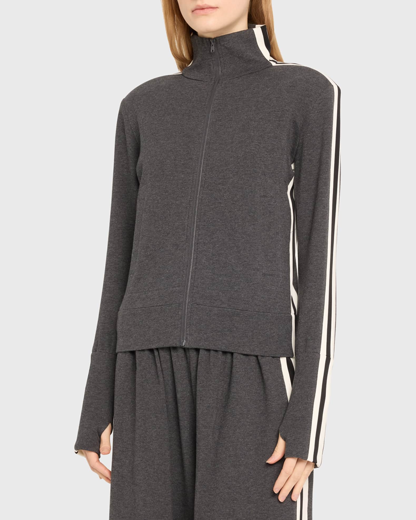 Norma kamali side stripe turtle jacket store