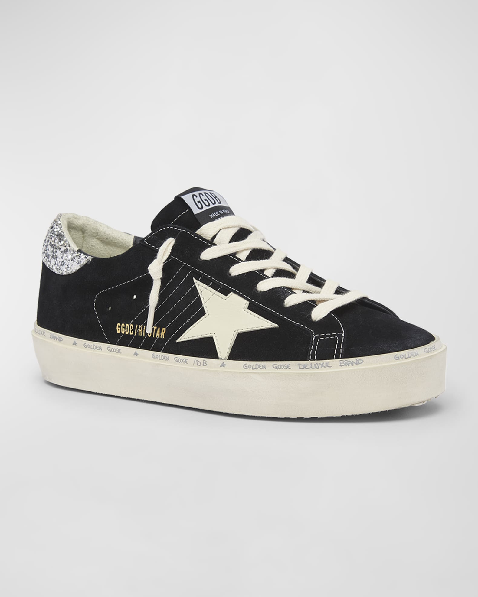 Golden goose black suede sneakers discount