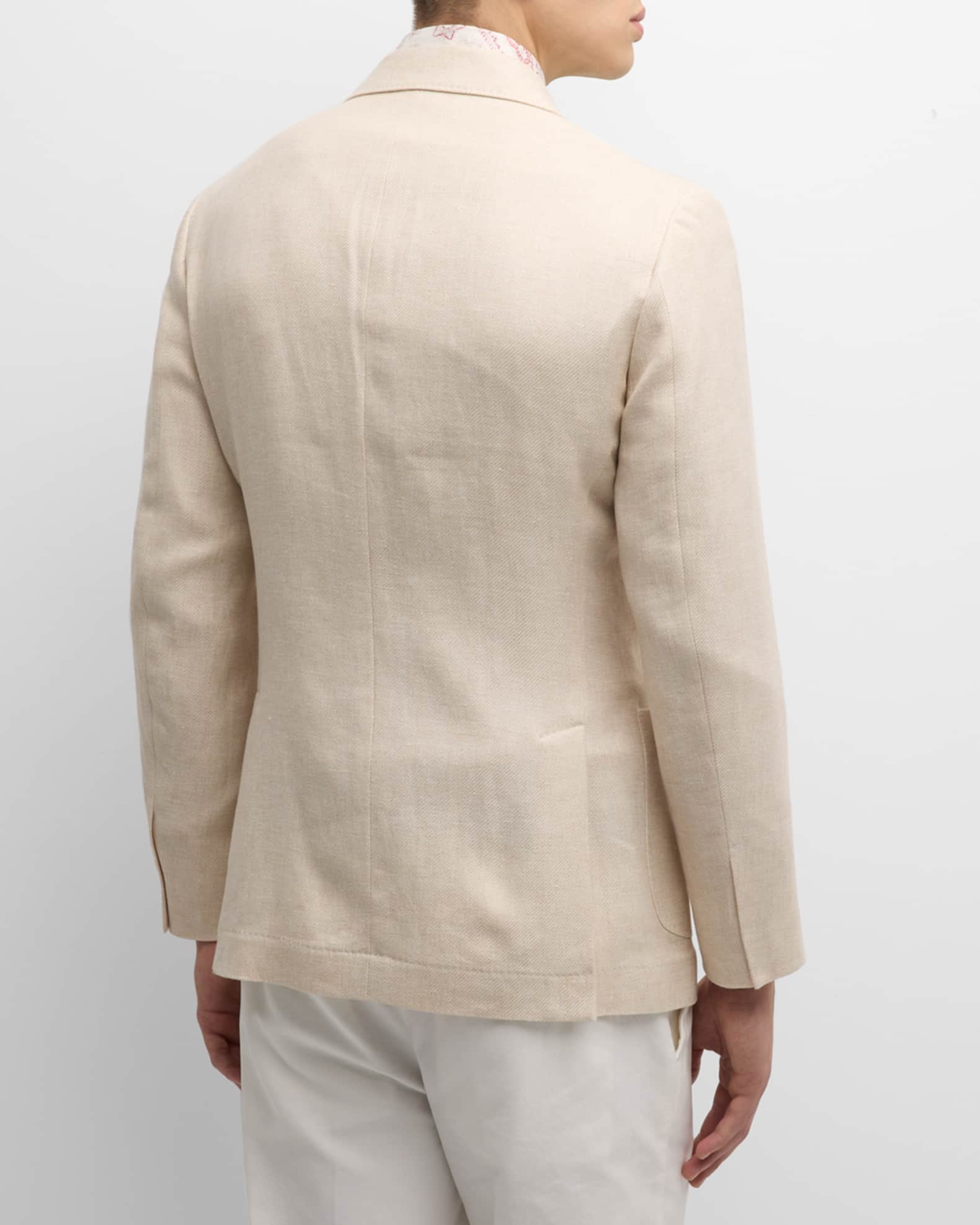 Mens Classic Fit Double Breasted Sport Coat Blazer in White