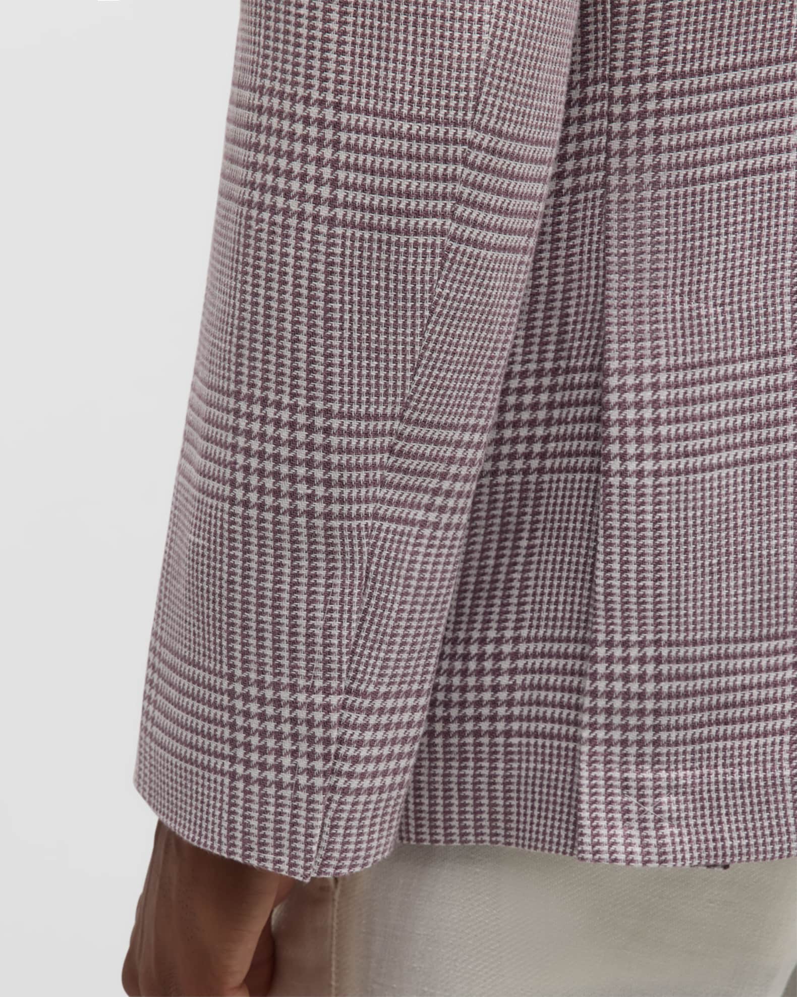 Veste Sport (Sport Coat) ROVITO Bespoke - Taille 48 - Prince De Galles Laine Et Soie - Très Bon état