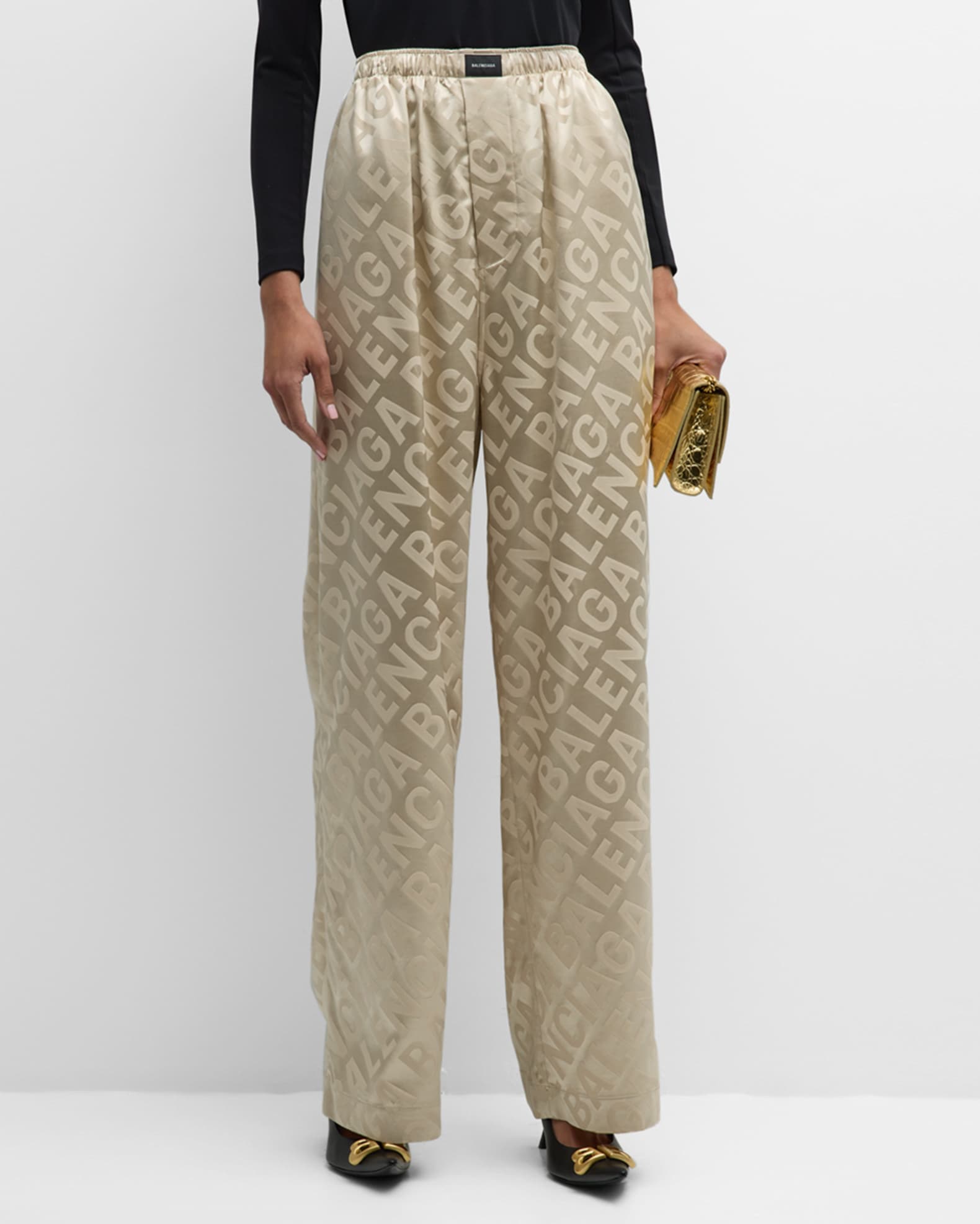 パンツ Balenciaga Logo Print Large Pyjama Pants Balenciaga Logo Strips Pyjama Pants | Saks Fifth Avenue