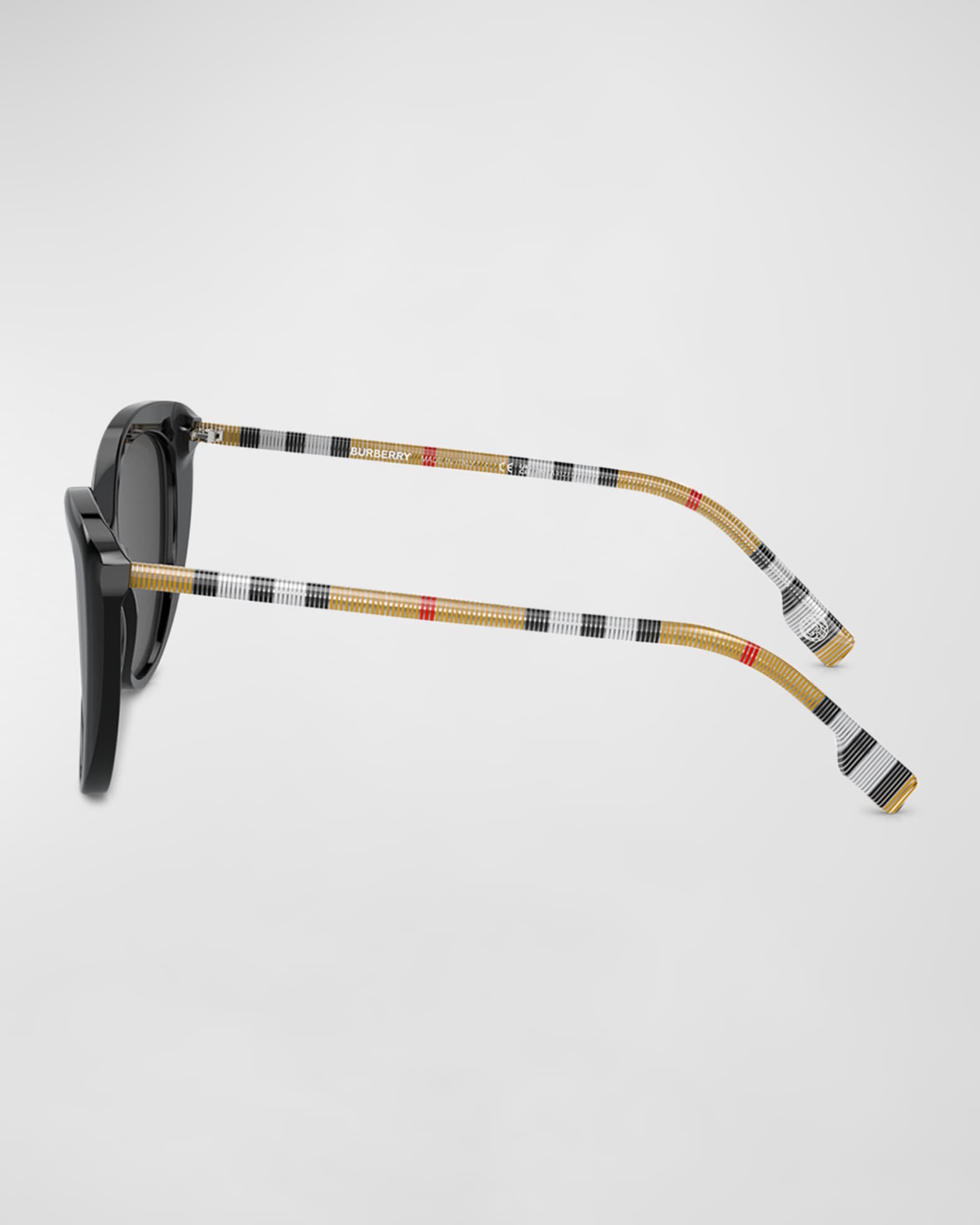 Check Acetate Cat Eye Sunglasses