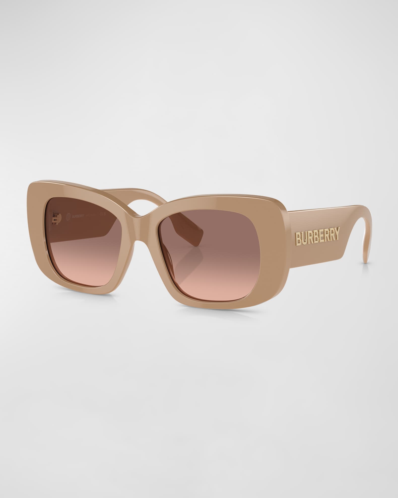Burberry Logo Acetate Square Sunglasses | Neiman Marcus