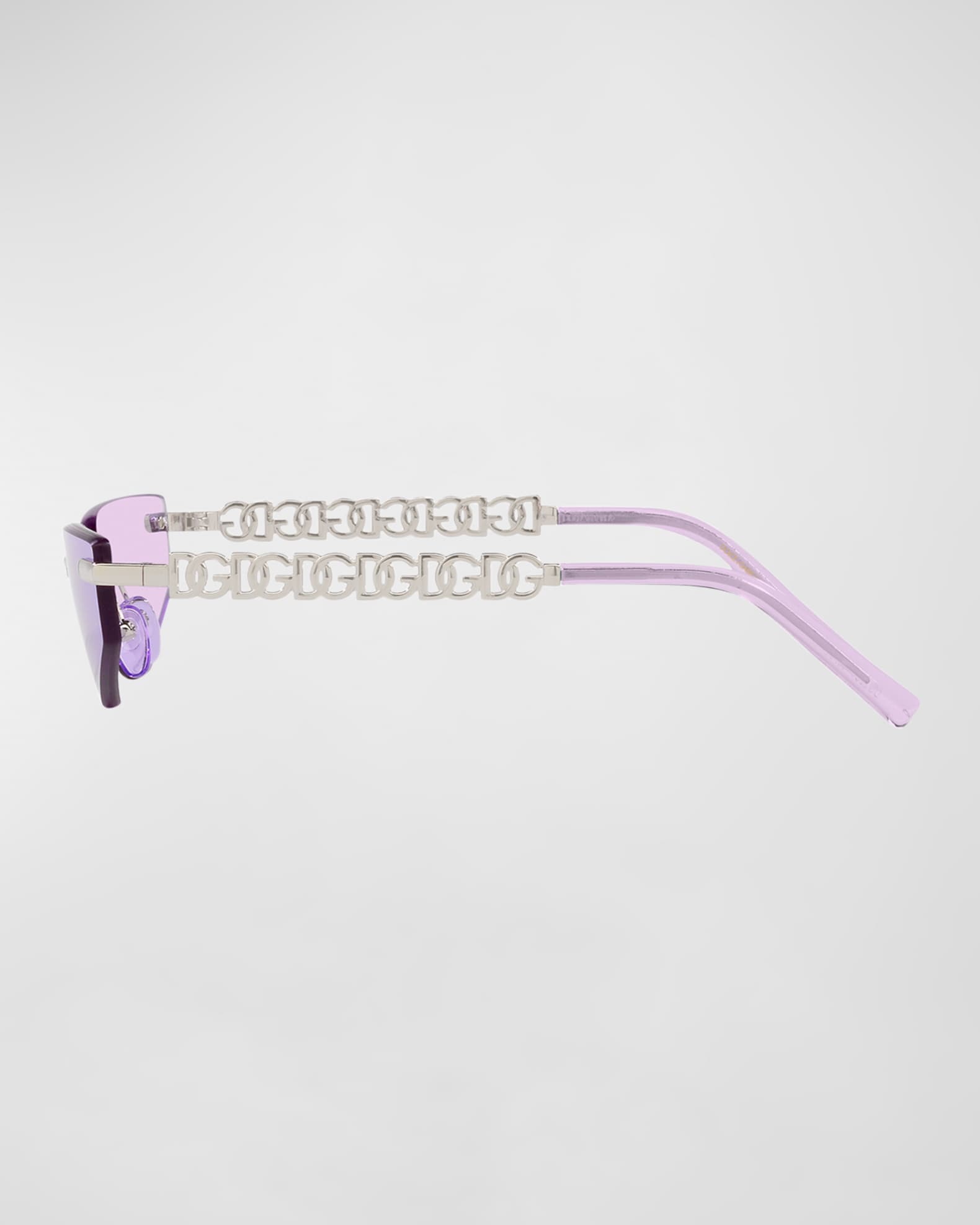 Interlocking DG Rimless Metal Cat-Eye Sunglasses  1