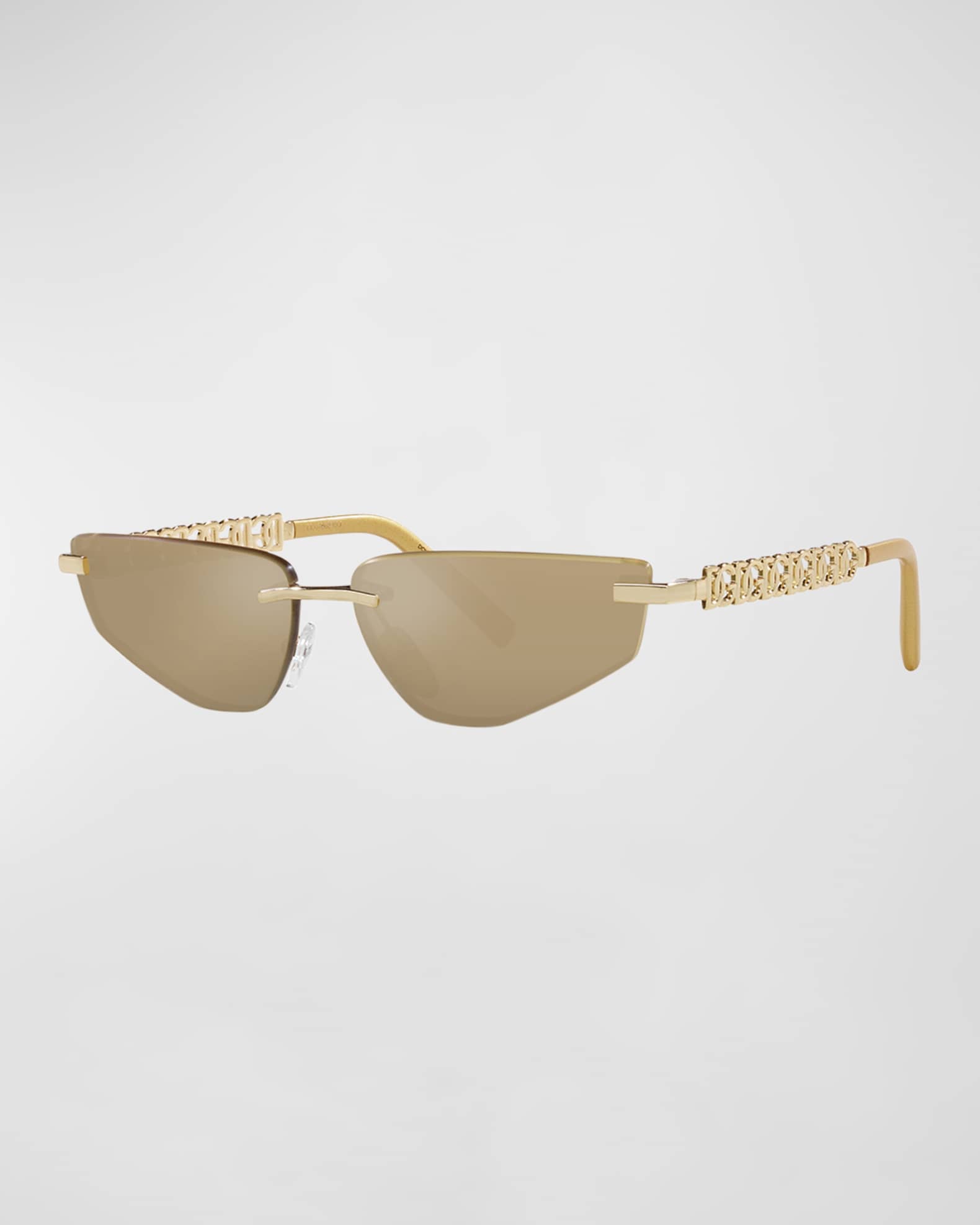 Interlocking DG Metal Rectangular Sunglasses 0