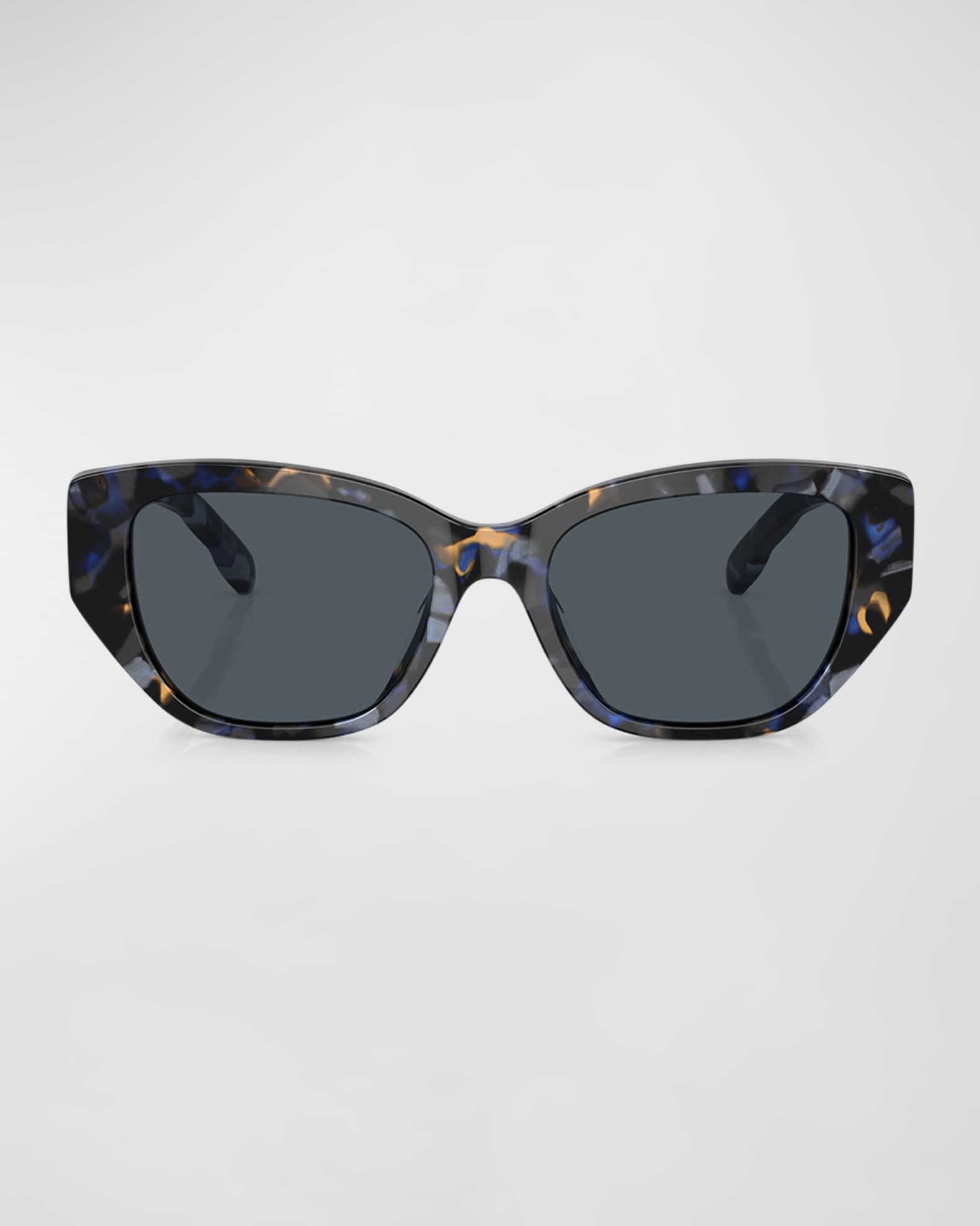 【Tory Burch】KIRA キャットアイ サングラス Black/DK Grey Tory Burch Kira Quilted Acetate Cat-Eye Sunglasses | Neiman