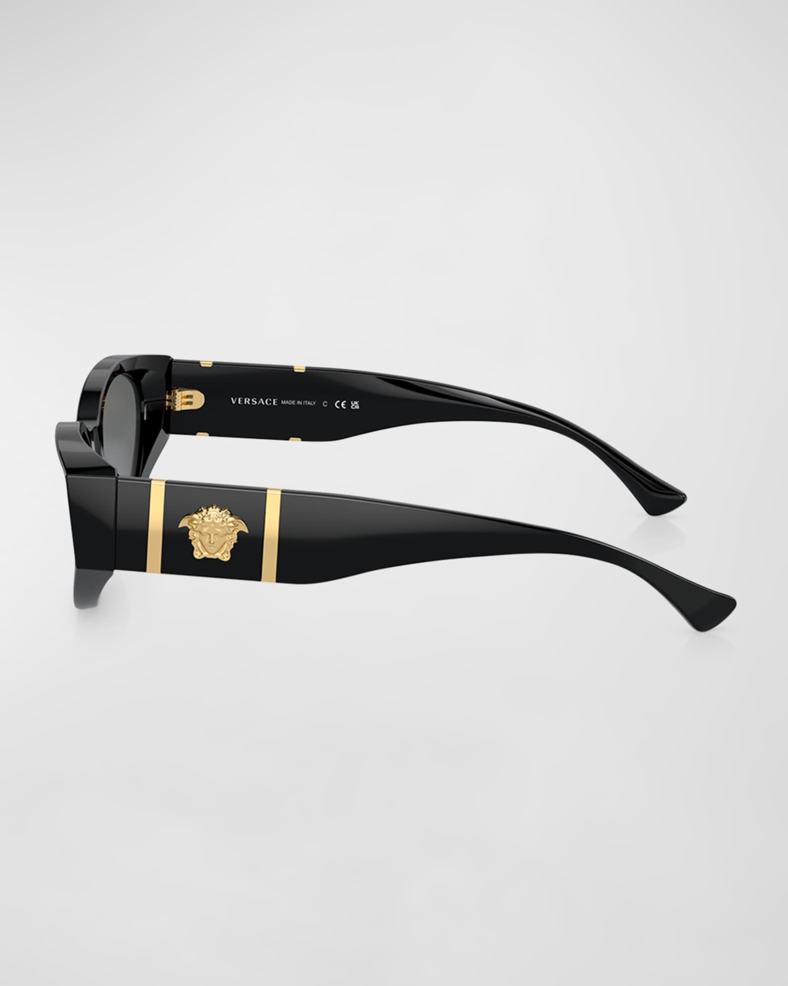 Versace Medusa Beveled Acetate Cat Eye Sunglasses Neiman Marcus