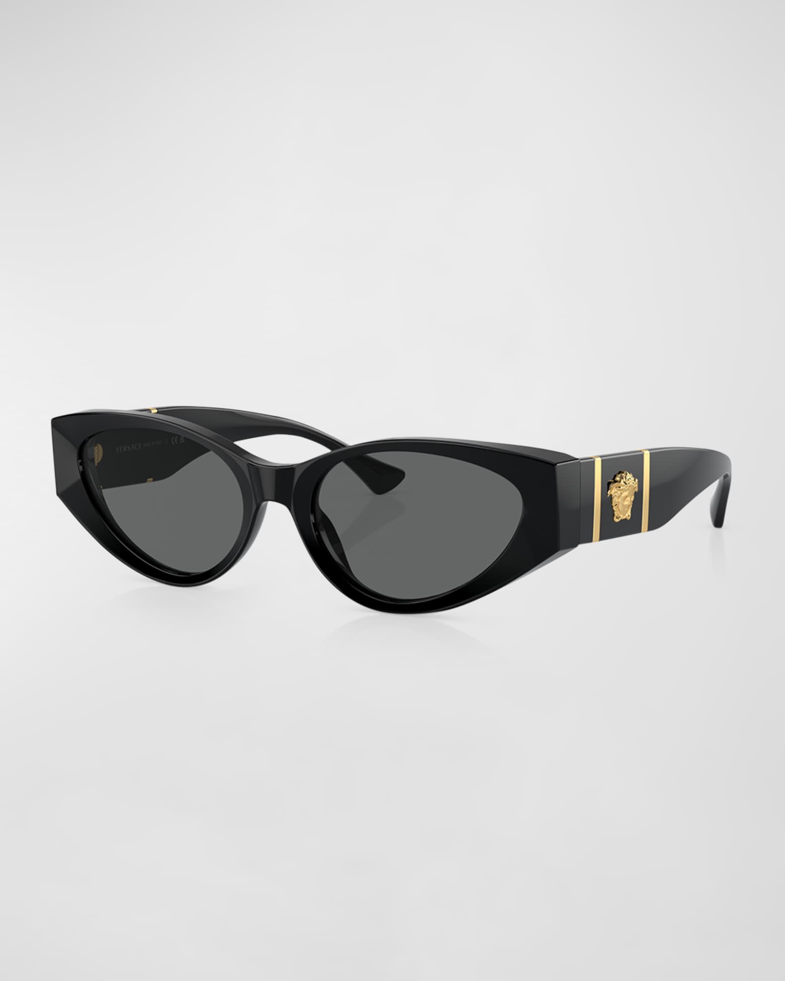 Embellished cat-eye sunglasses in black - Versace