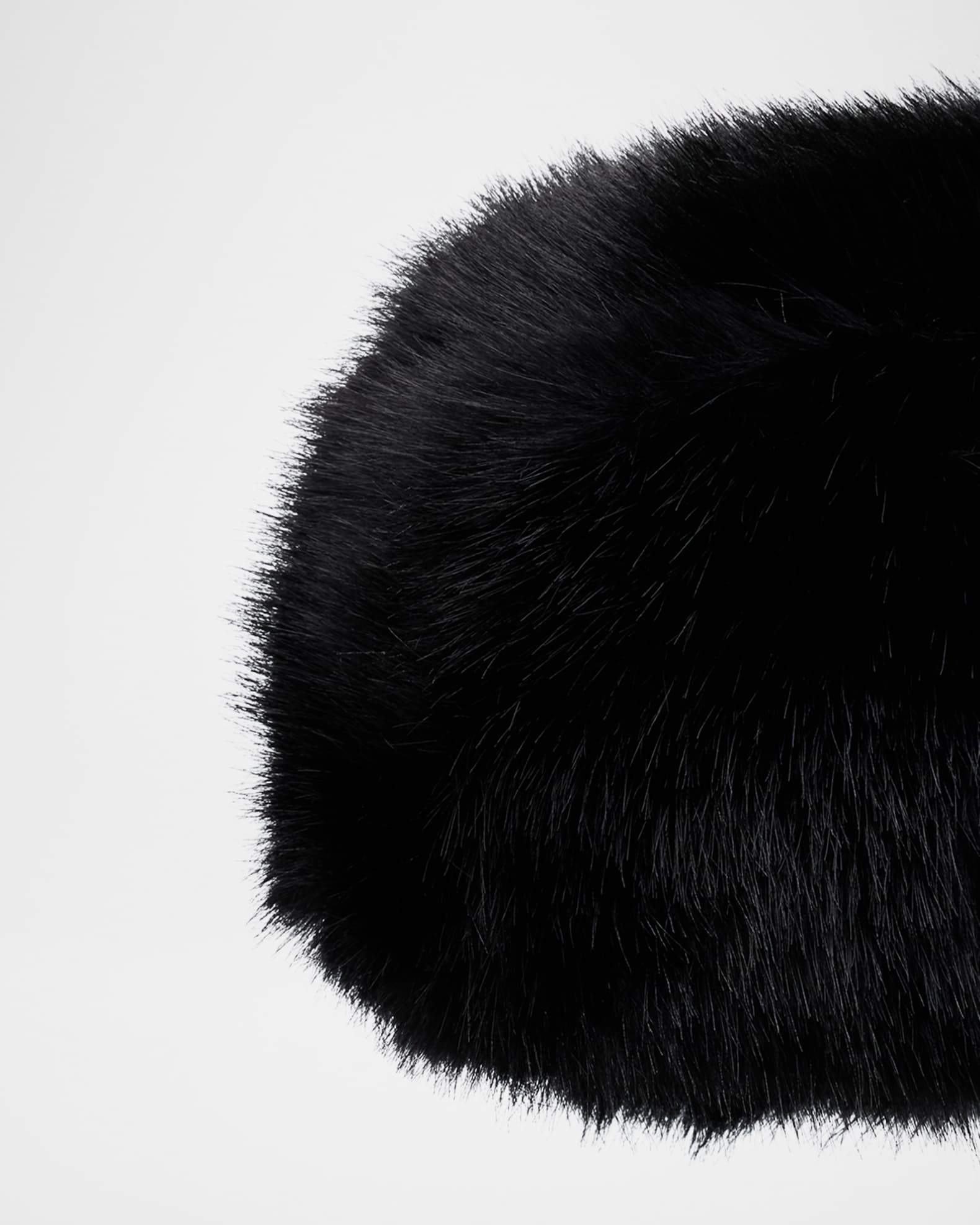 Grey Faux Fox Fur Beanie - Thumbnail 2