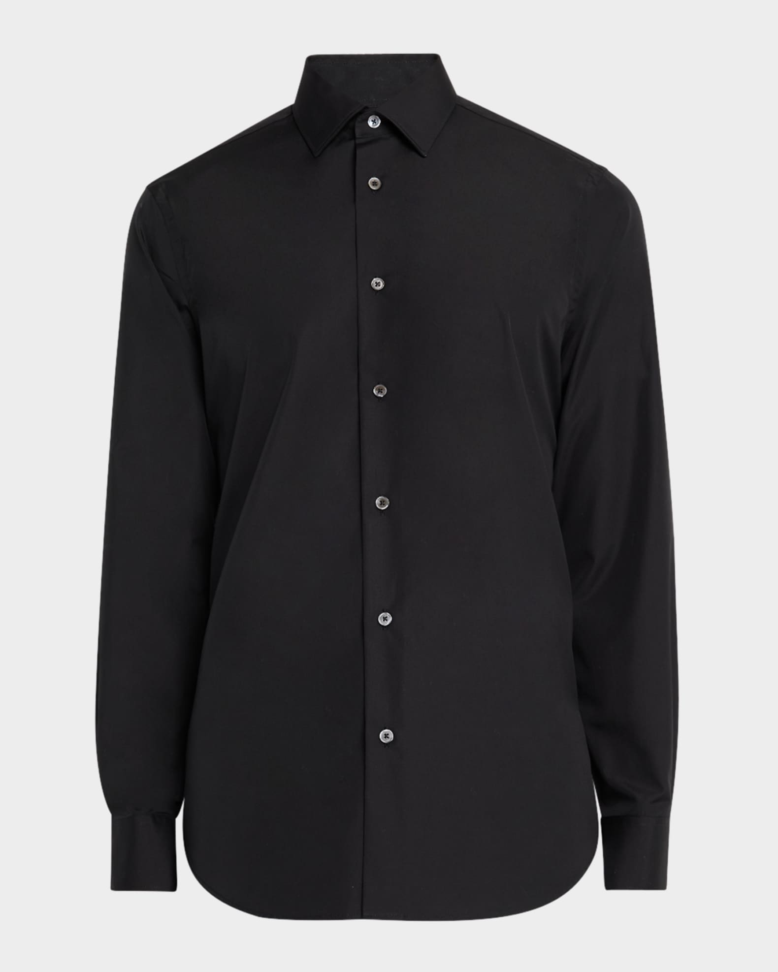 Men's Tailored-Fit Signature Stripe-Cuff Sport Shirt  0