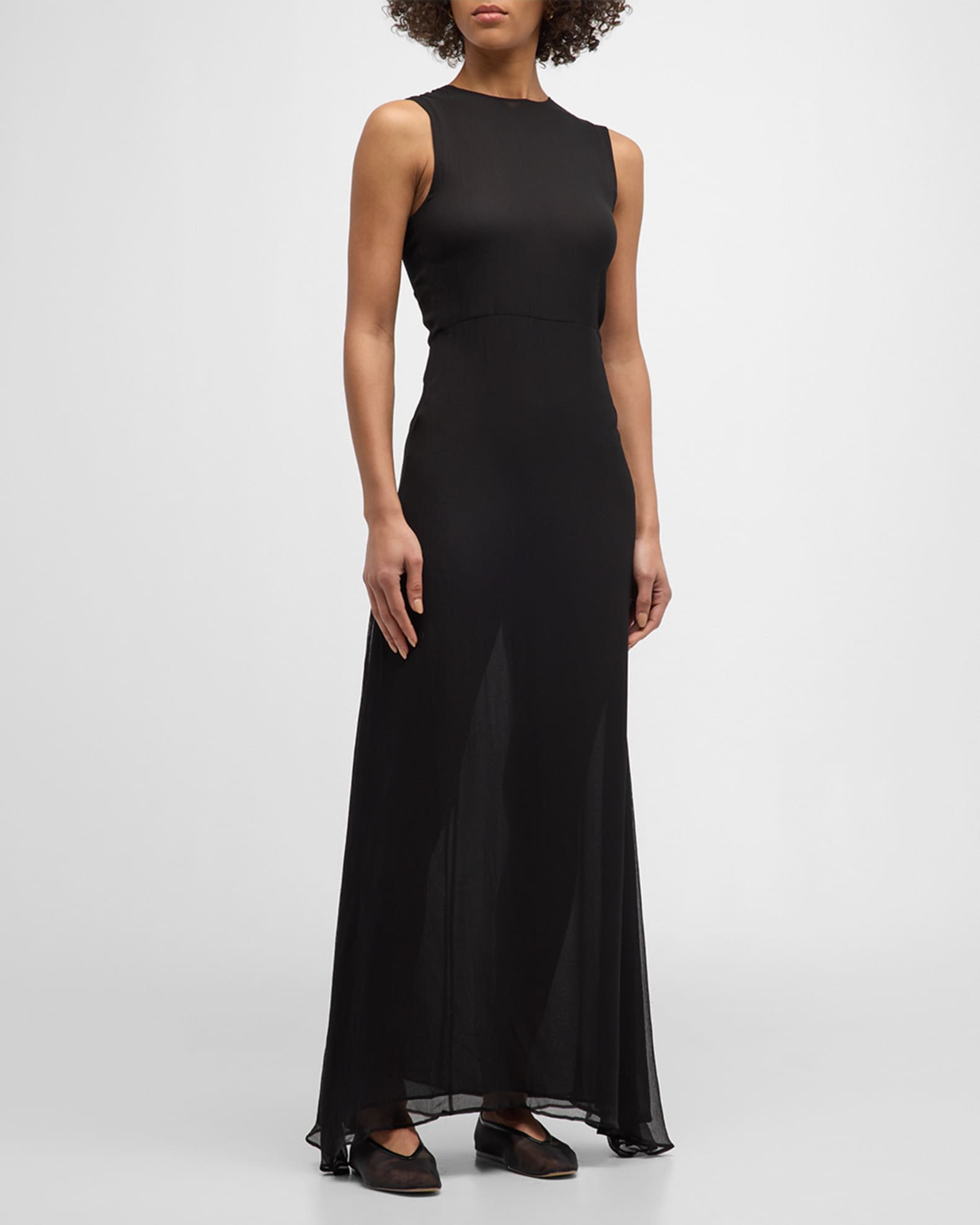 Albus Lumen Nina Sleeveless Silk-Chiffon Gown | Neiman Marcus