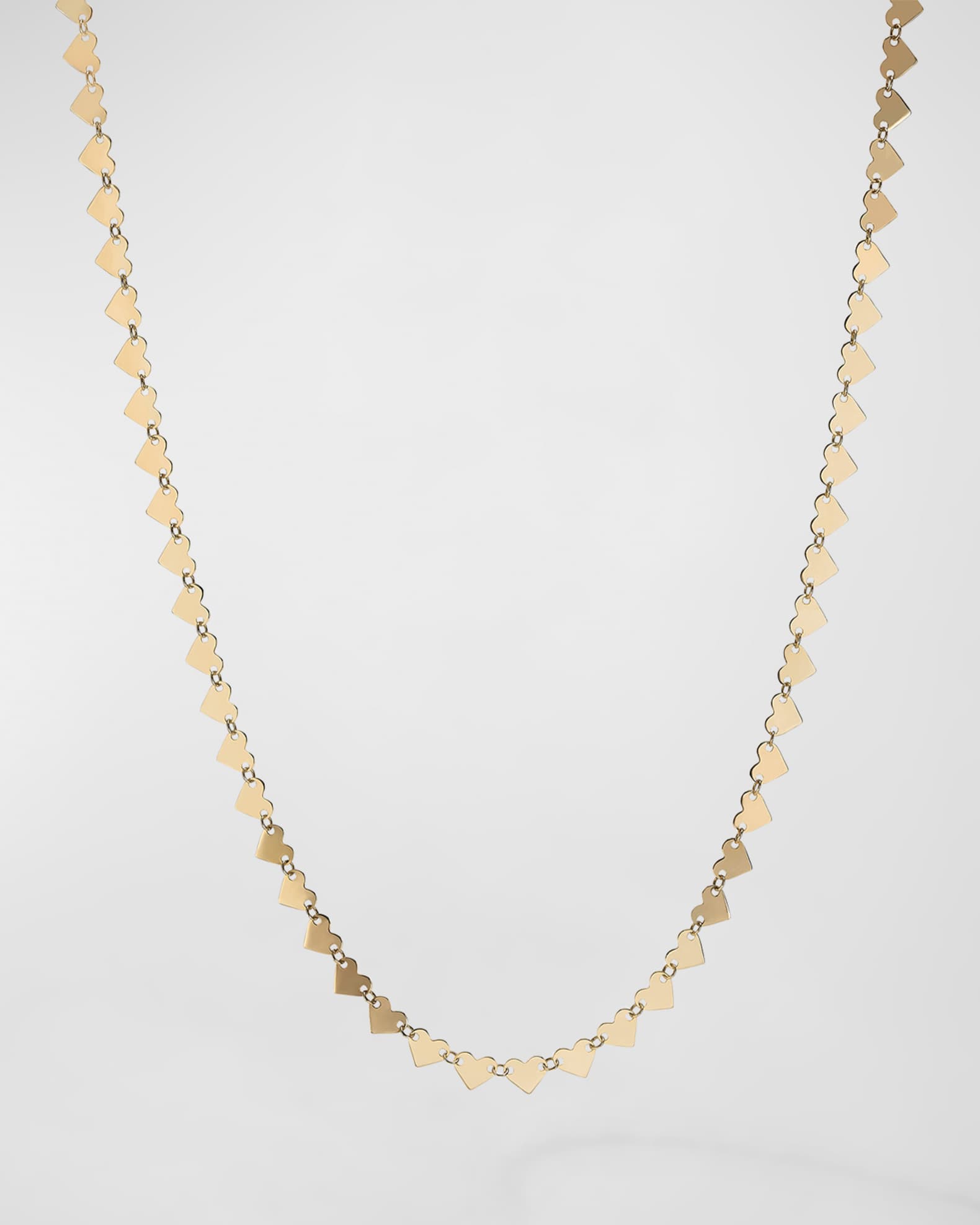 14K Gold Laser Heart Chain Necklace 0
