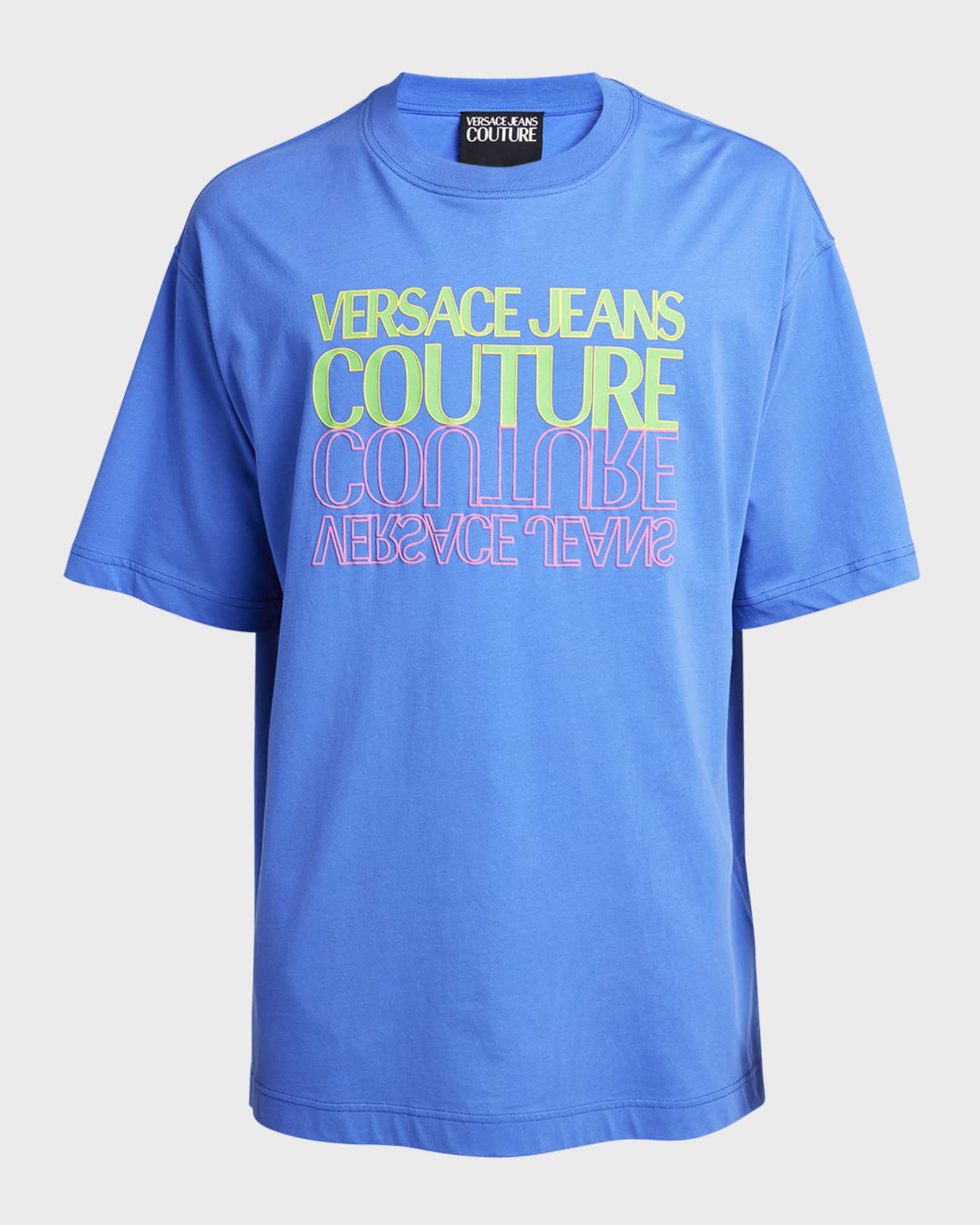 Versace jeans couture t shirt blue hot sale