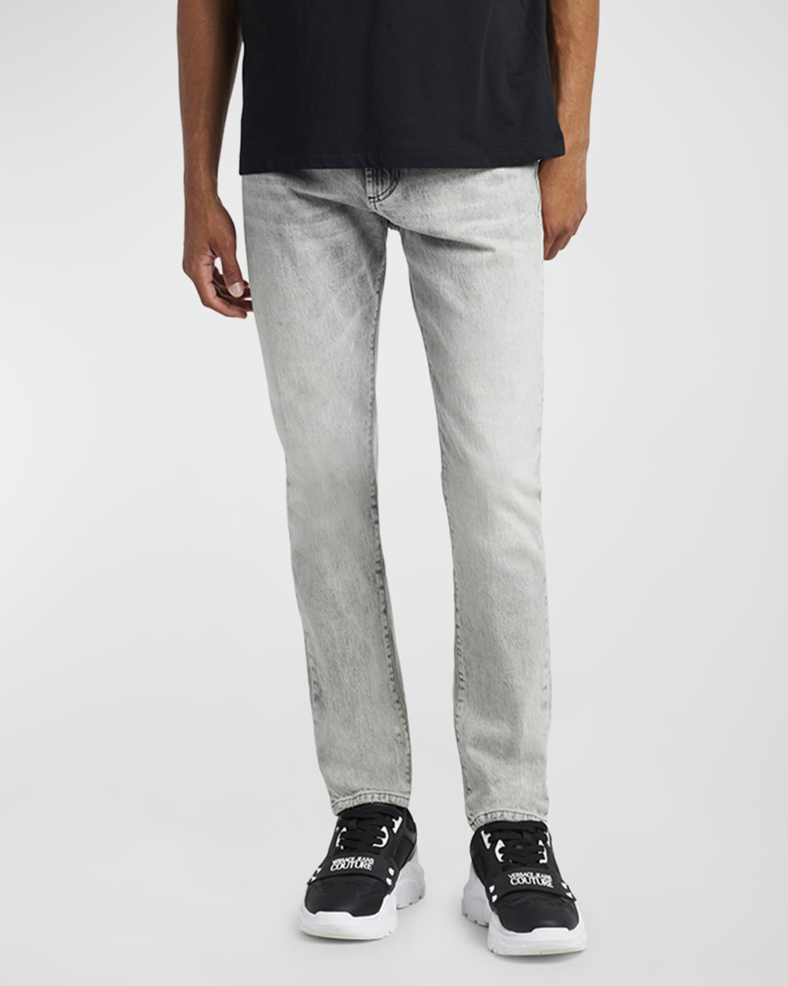Men's Stonewashed Slim-Fit Jeans 1