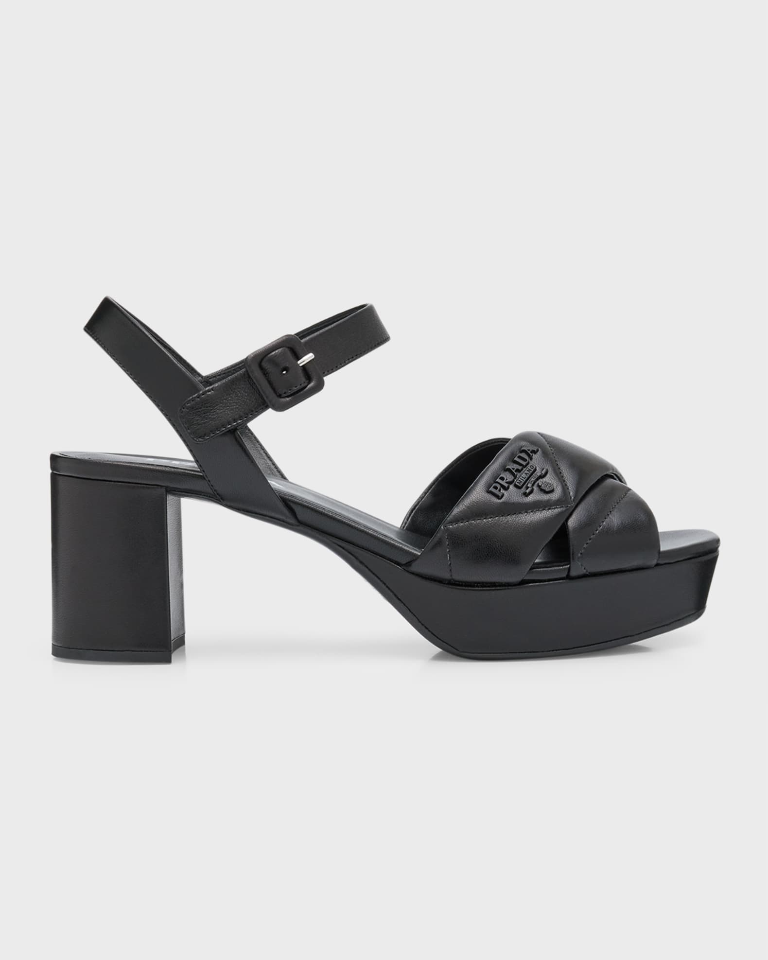 Prada crisscross platform sandal clearance