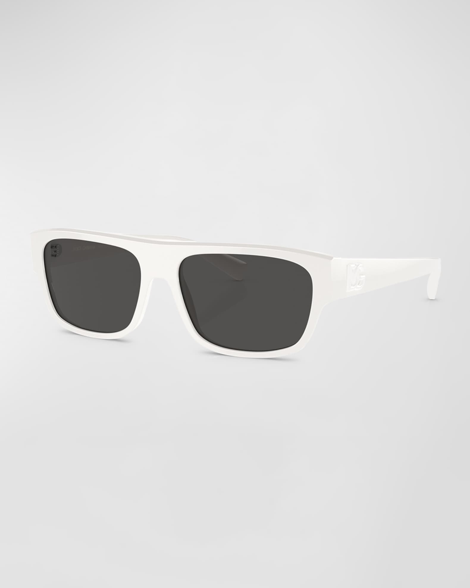 Dolce&Gabbana Men's Acetate Rectangle Sunglasses